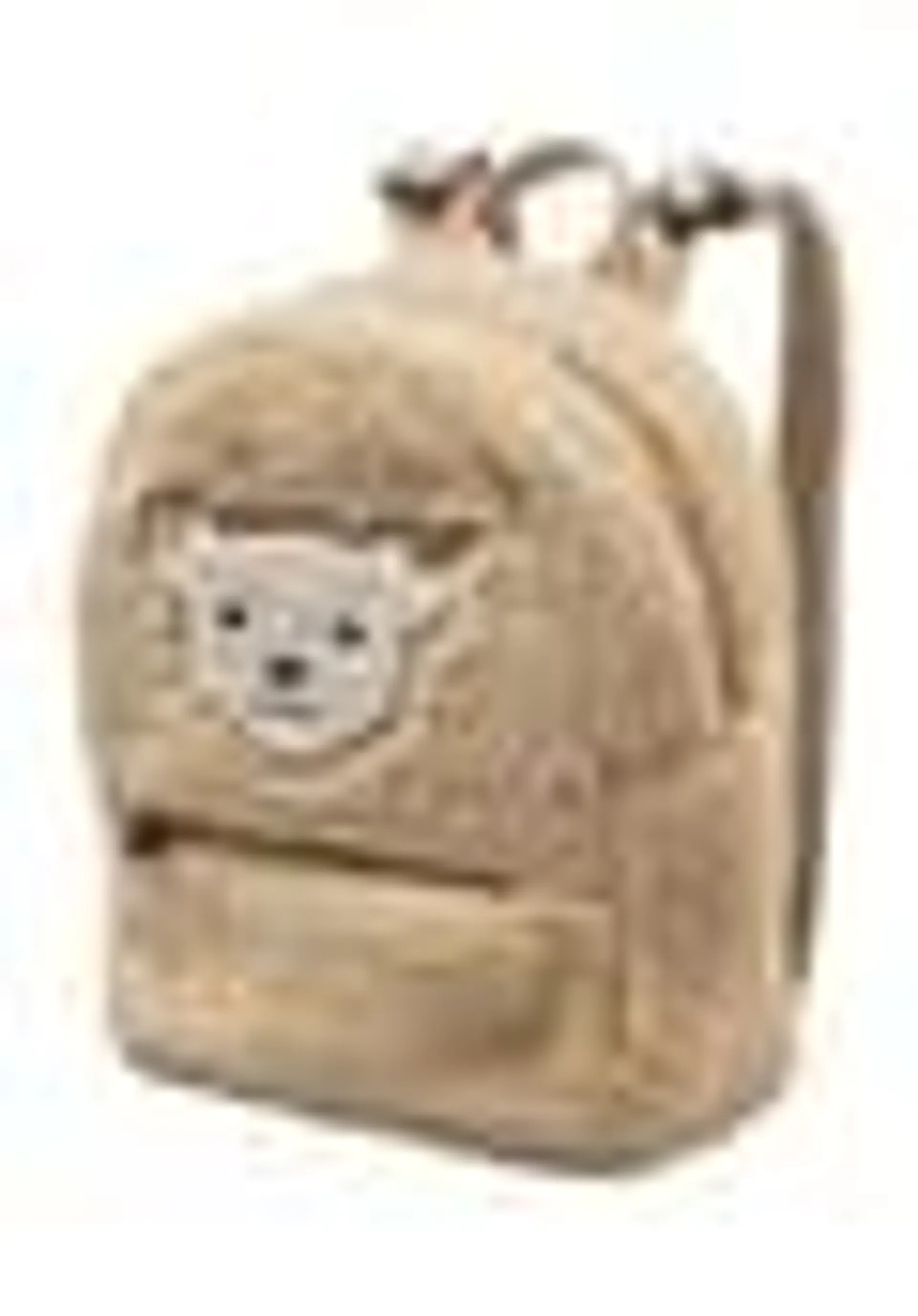 Steiff Rucksack, Teddyfleece, Teddy-Patch, für Kinder