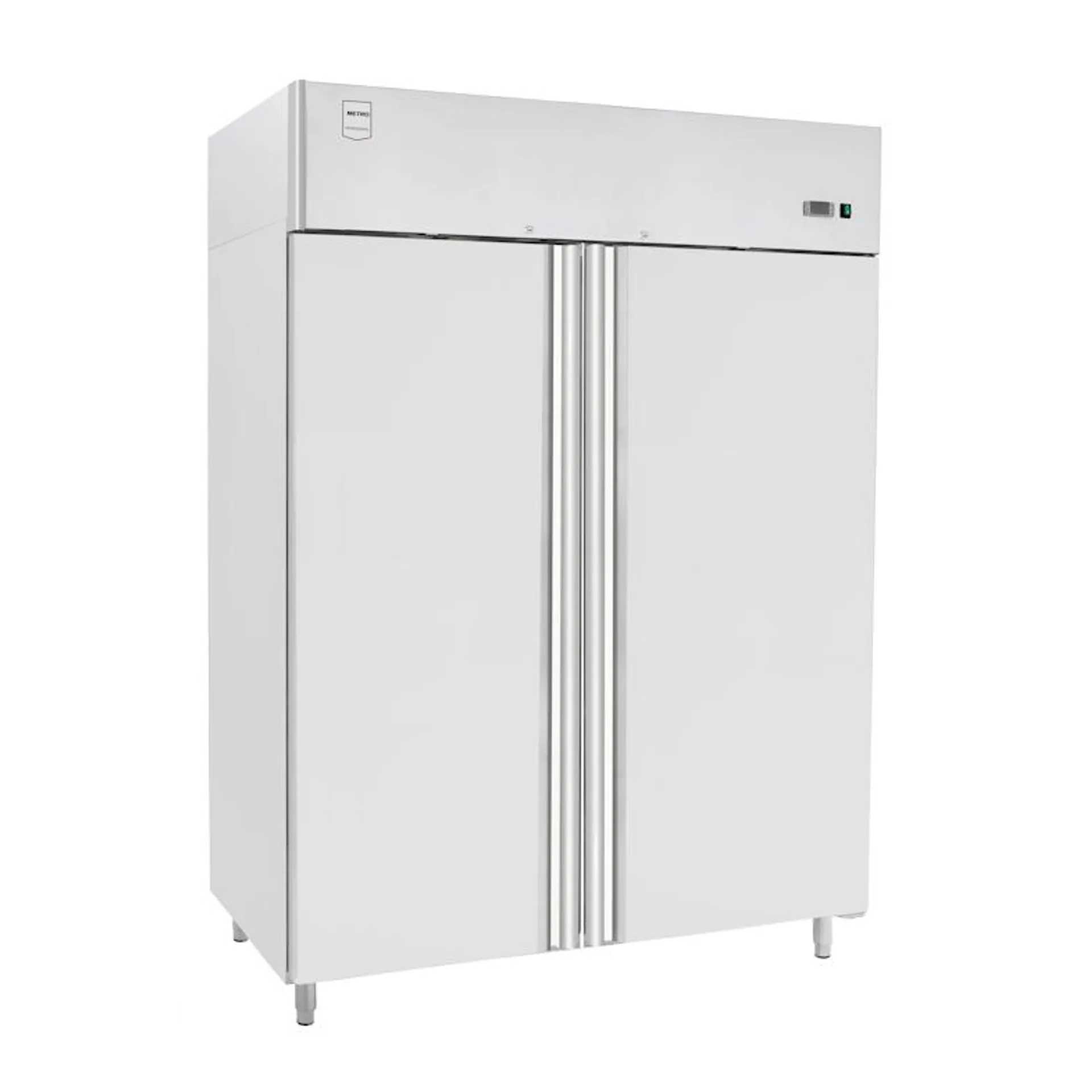 METRO Professional Dubbele deur diepvries GFR1400, 131,4 x 80,5 x 206,5 cm, 940 L, Luchtkoeling, 980 W, met slot, zilver