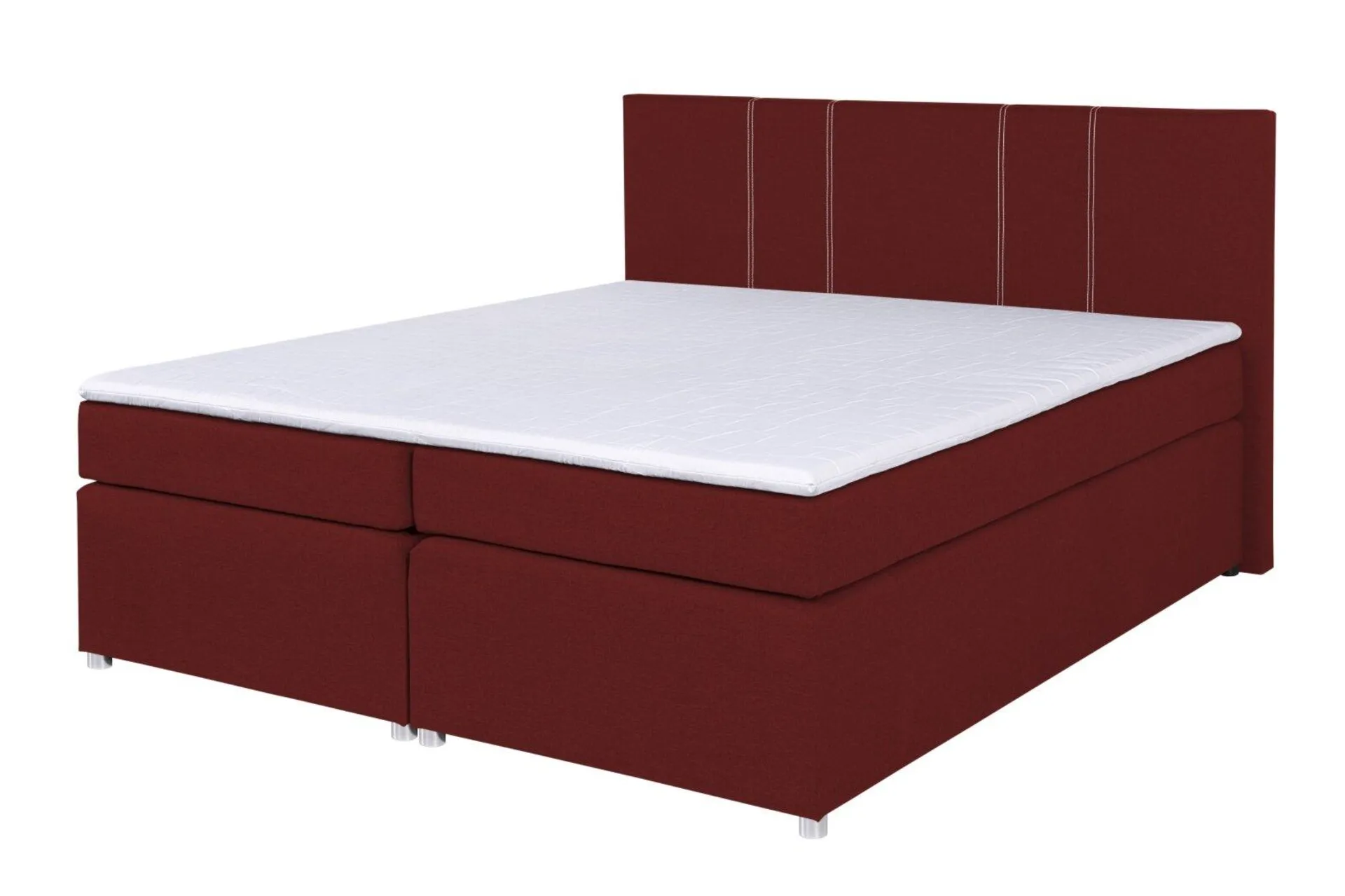 Boxspringbett - rot - H3 - Bonell-Federkern - 180x200 cm