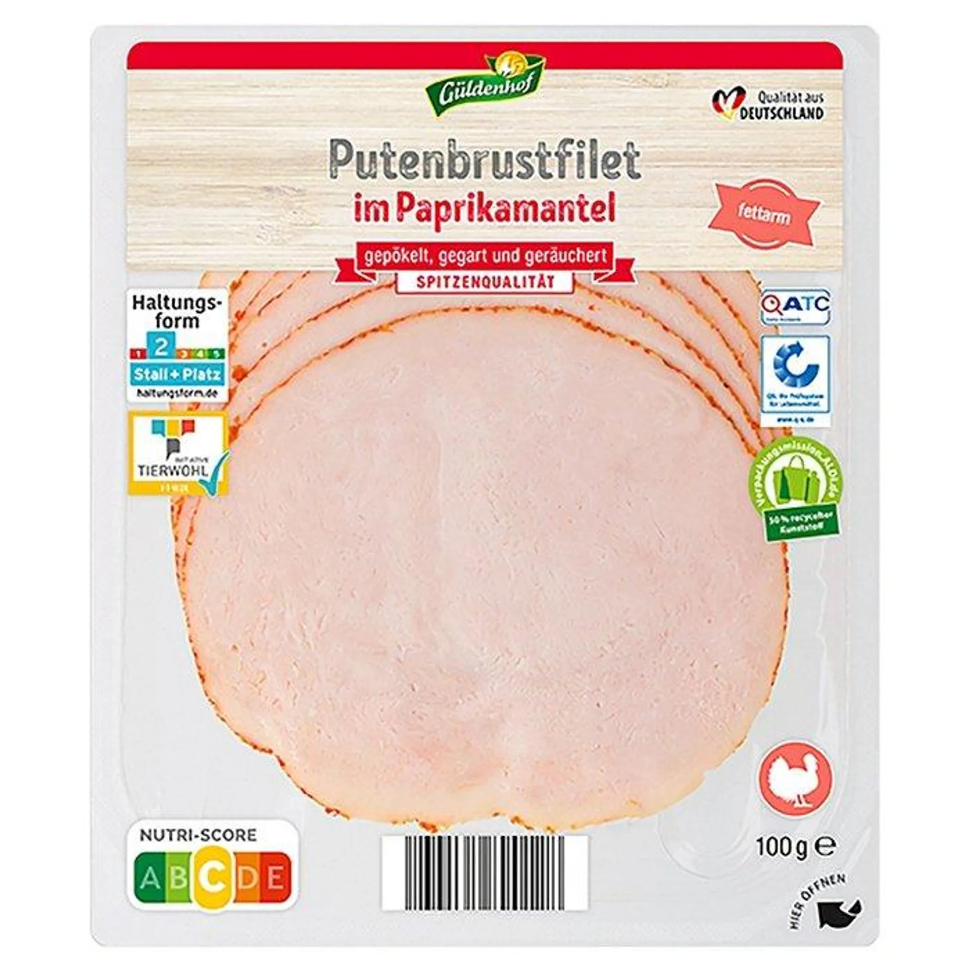 GÜLDENHOF Putenbrustfilet 100 g, Paprika