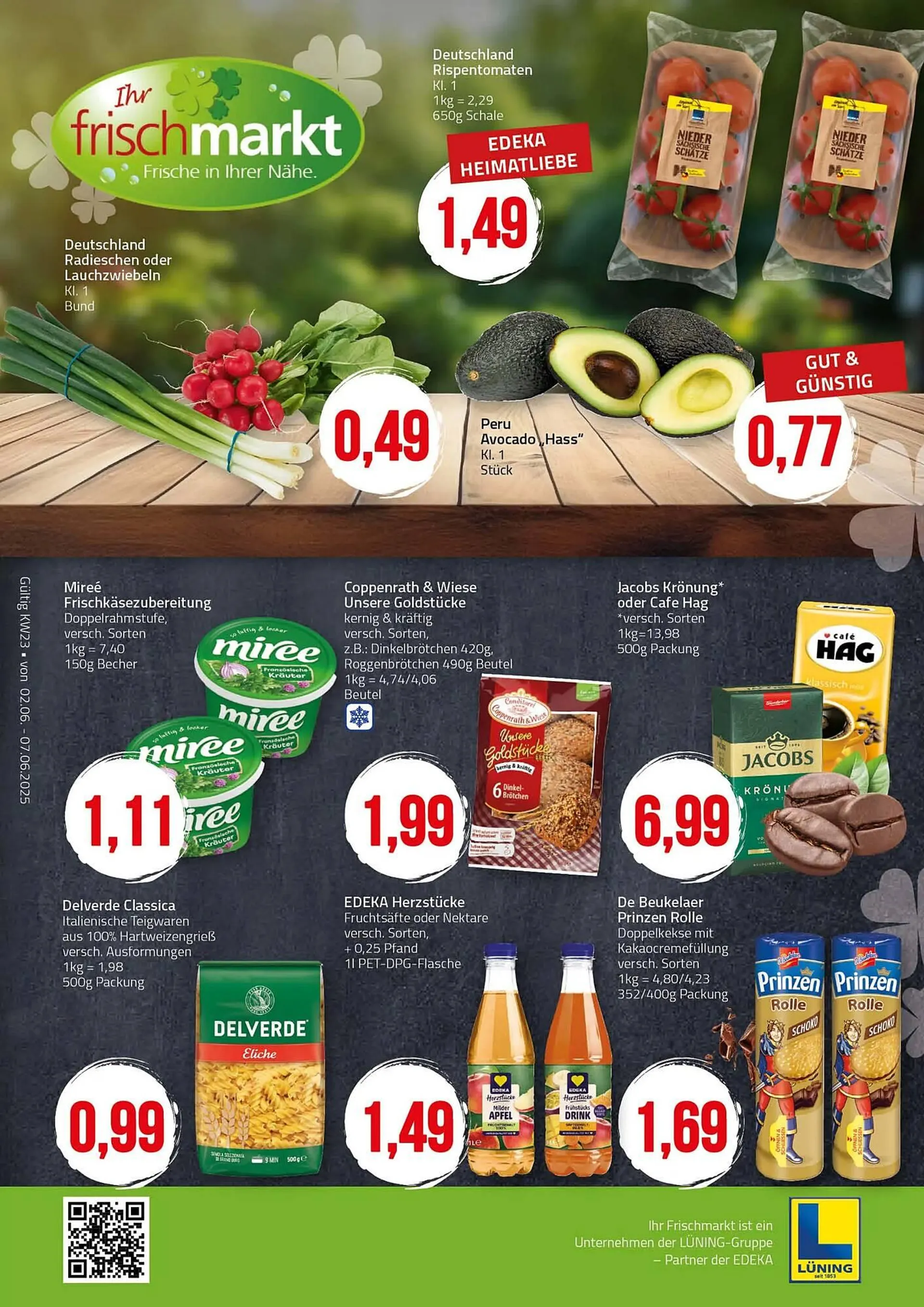 Ihr Frischmarkt Prospekt von 2. Juni bis 7. Juni 2025 - Prospekt seite 1