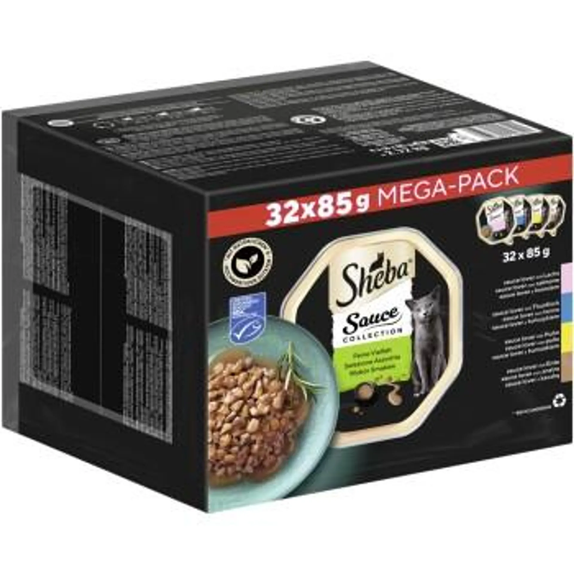 Sheba Multipack Mega-Pack Sauce Collection Feine Vielfalt MSC 32x85 g