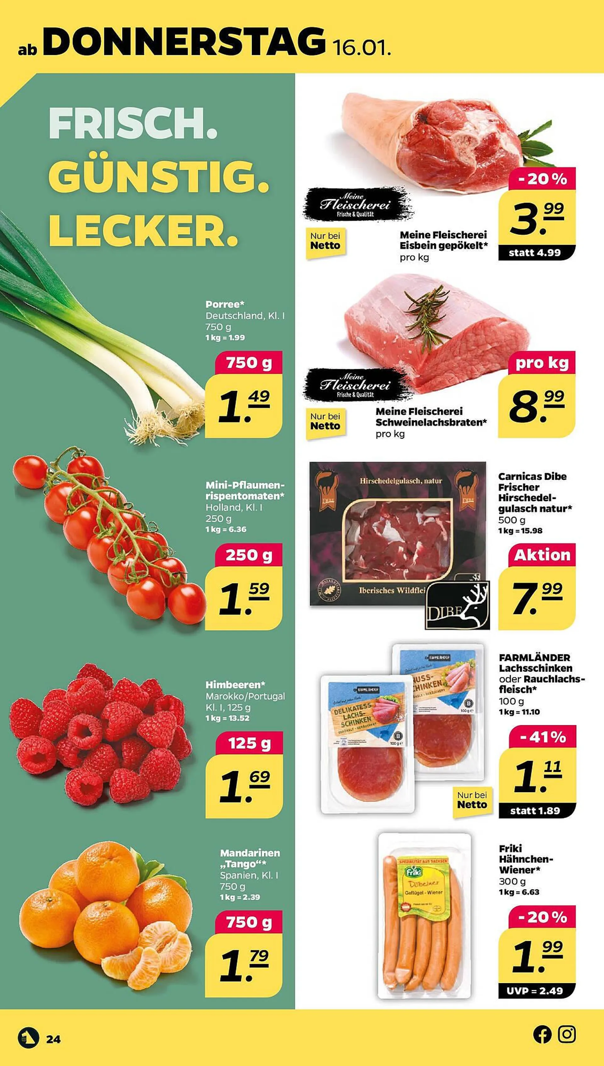 NETTO Prospekt von 13. Januar bis 18. Januar 2025 - Prospekt seite 24