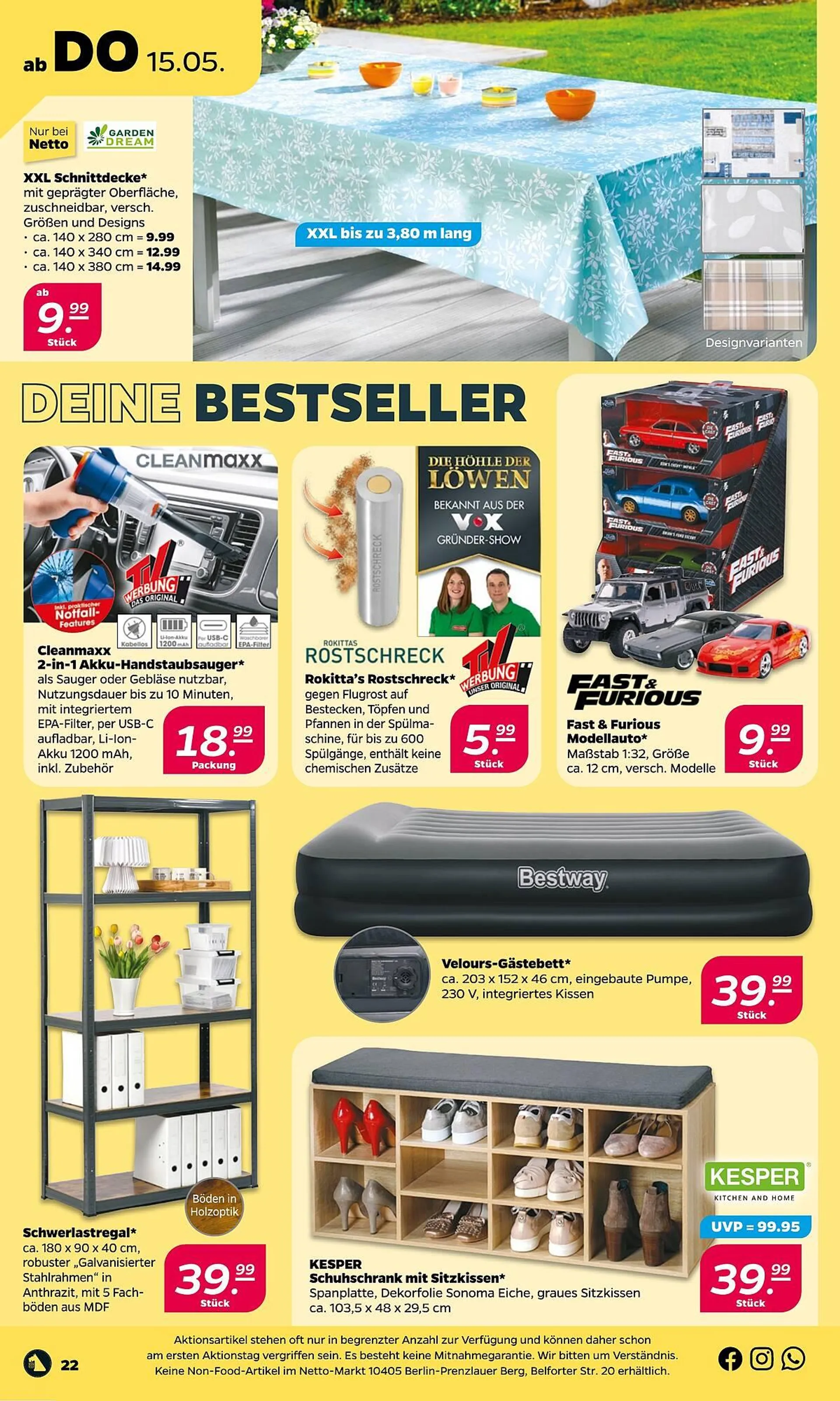 NETTO Prospekt von 12. Mai bis 17. Mai 2025 - Prospekt seite 22