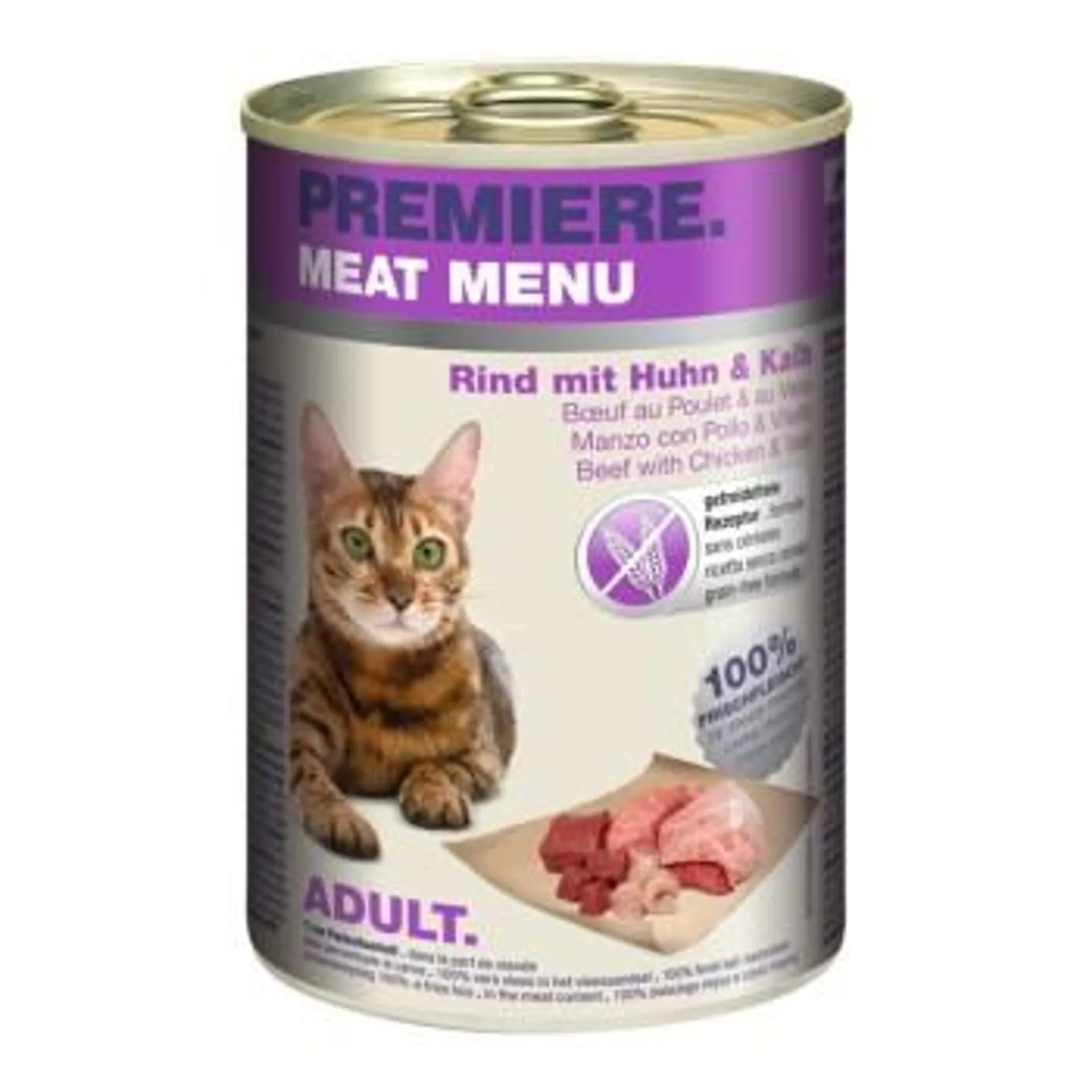 PREMIERE Meat Menu Adult Rind mit Kalb & Huhn 6x400 g