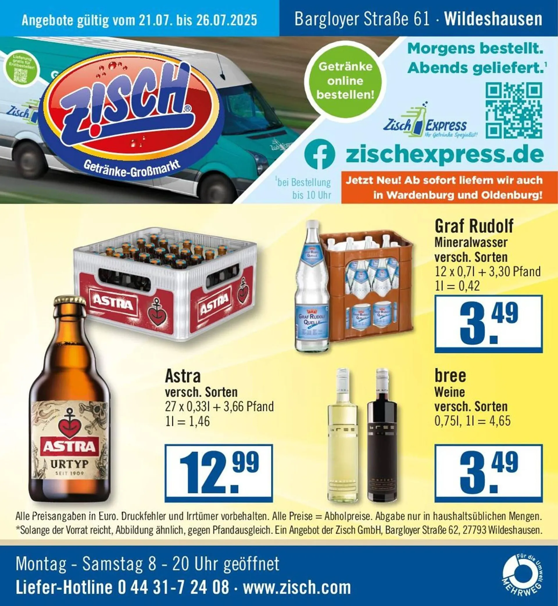 Zisch Prospekt von 20. Juli bis 26. Juli 2025 - Prospekt seite 1