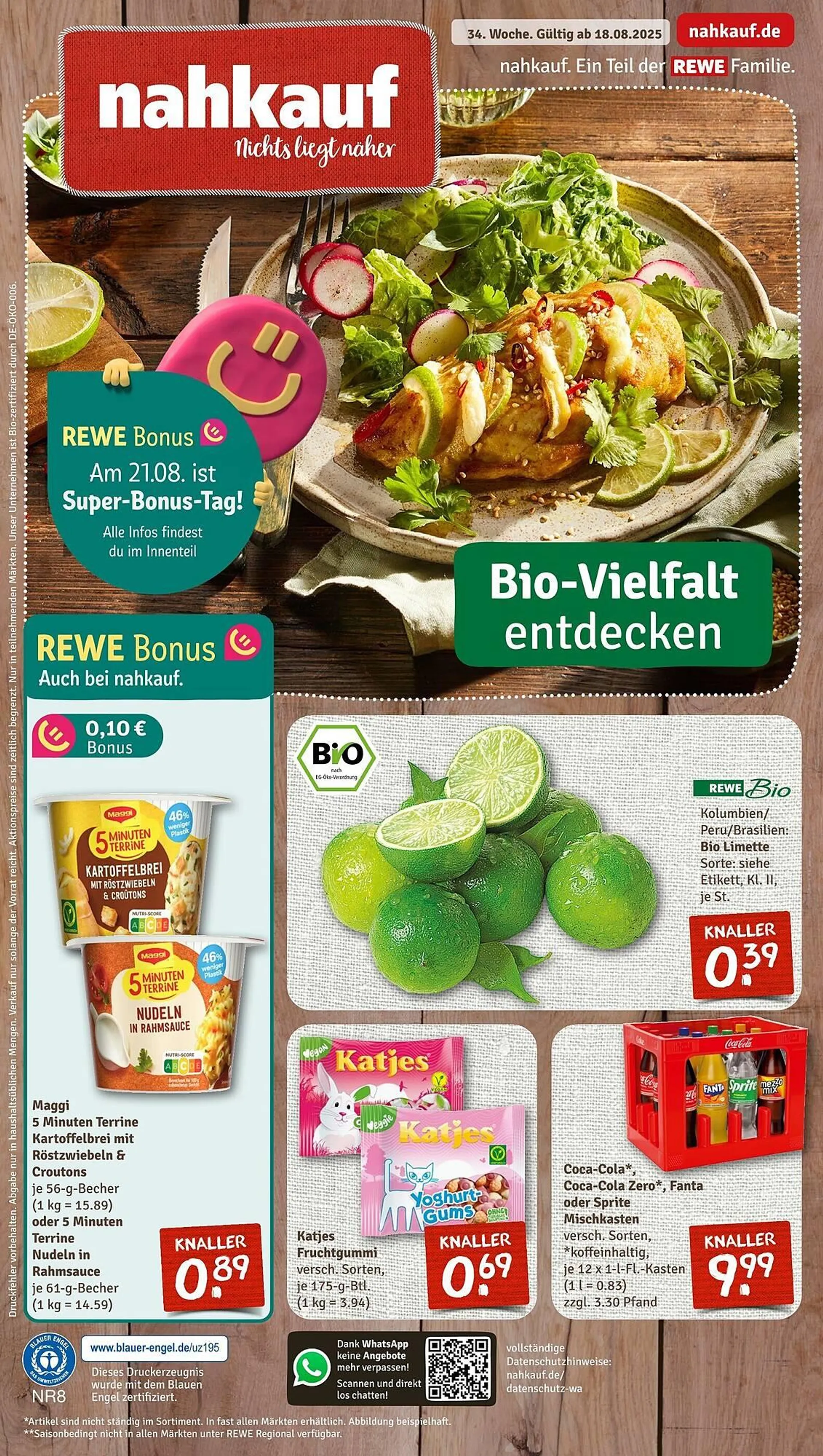 nahkauf Prospekt von 18. August bis 23. August 2025 - Prospekt seite 1