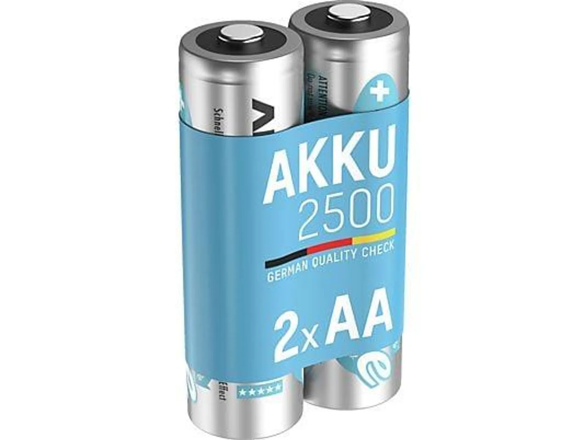 ANSMANN NiMH Akku Mignon AA T AA Mignon Wiederaufladbare Batterie, Ni-MH, 1.2 Volt, 2500 mAh 2 Stück