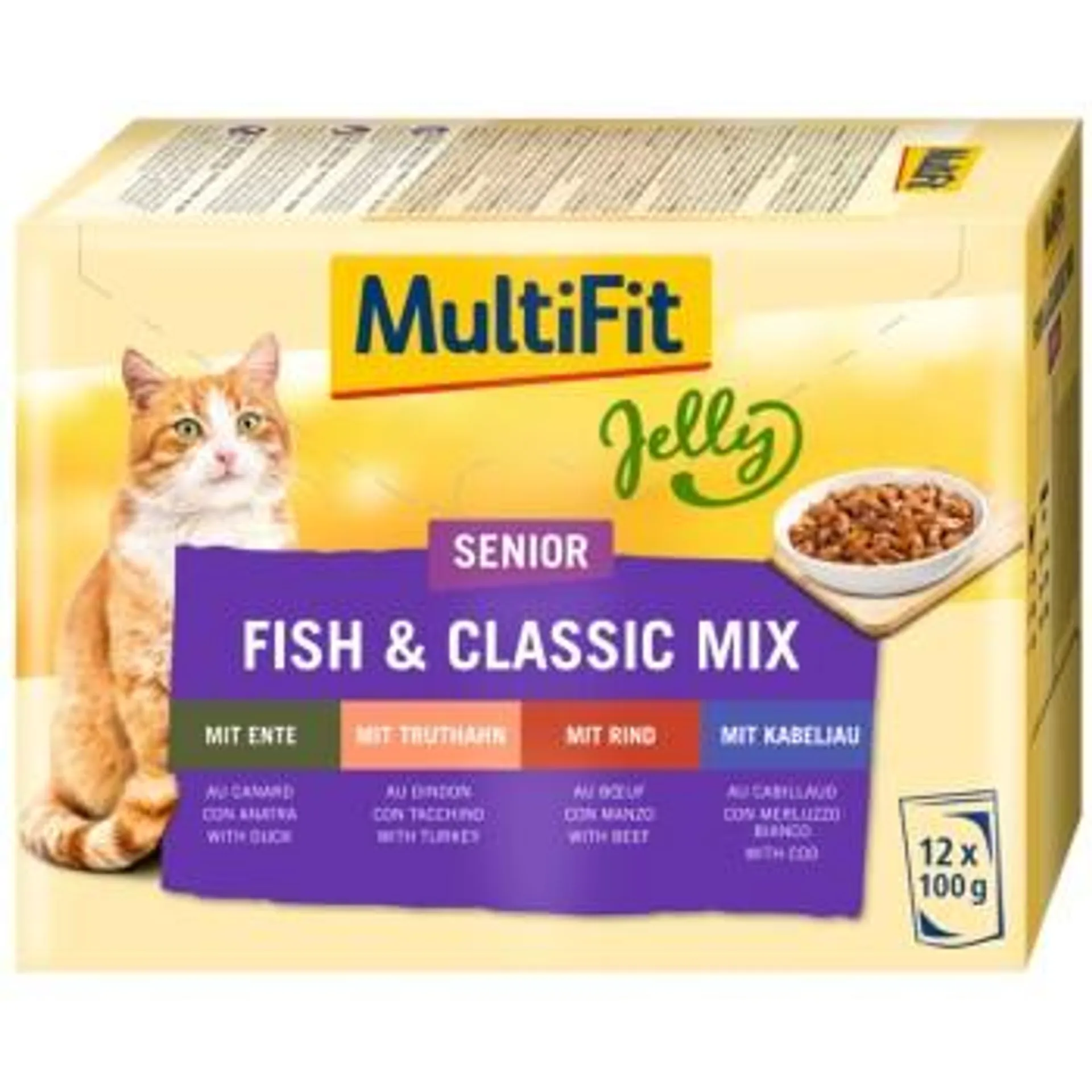 MultiFit Senior Jelly Fish & Classic Mix Multipack 12x100 g