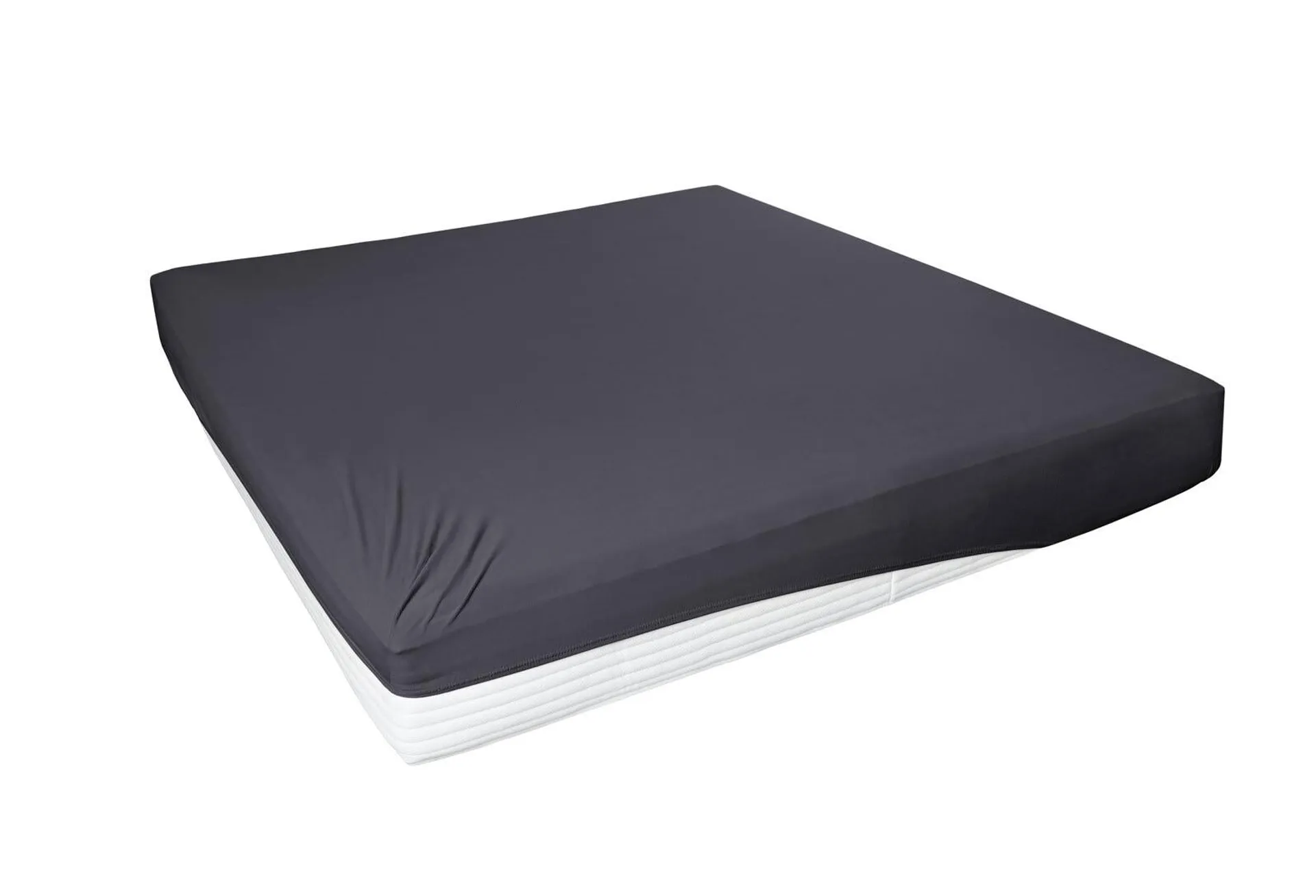 Elastan-Jersey-Boxspring Spannbetttuch, ca. 100 x 200 cm, Anthrazit