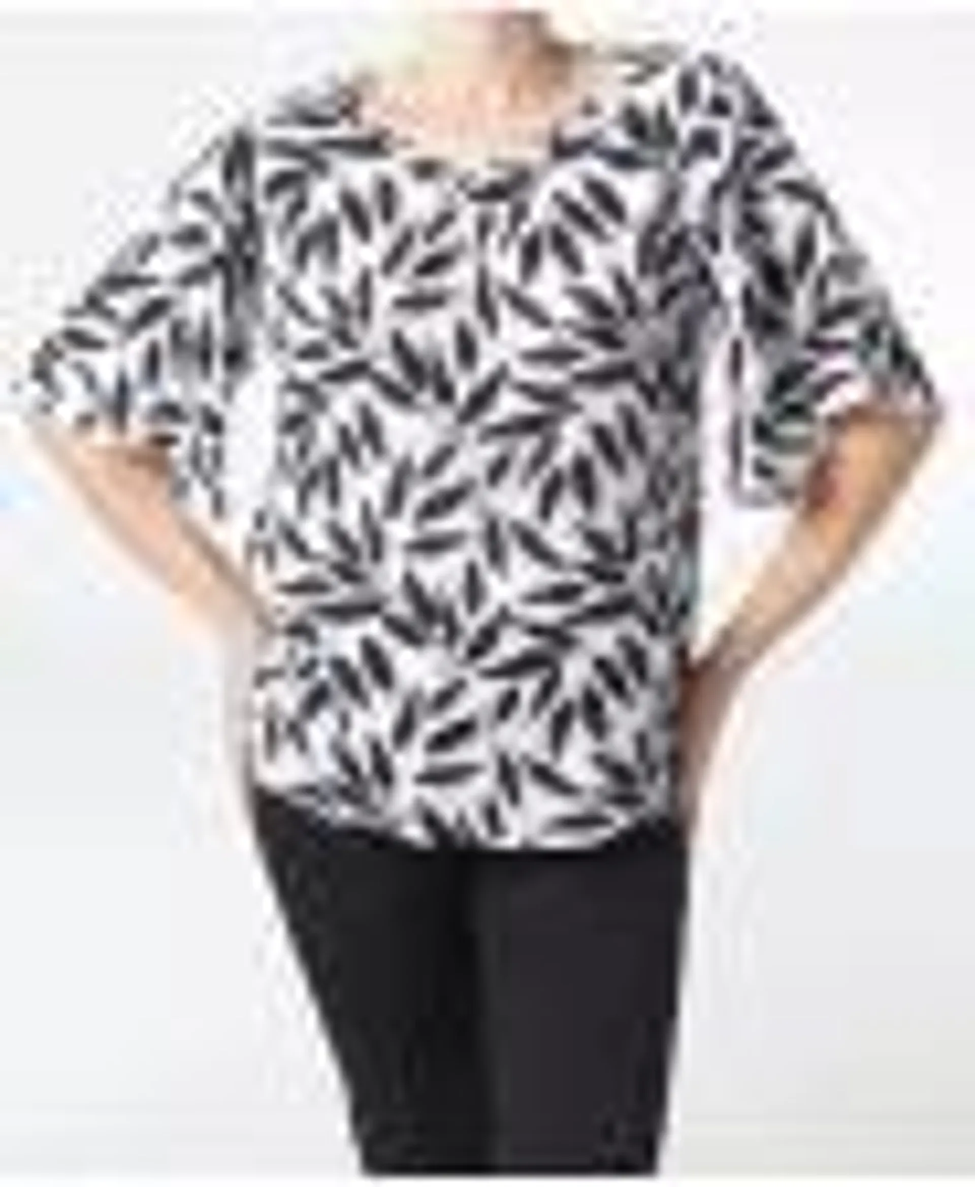 Bluse mit Trompetenärmeln Janina, Rundhalsausschnitt