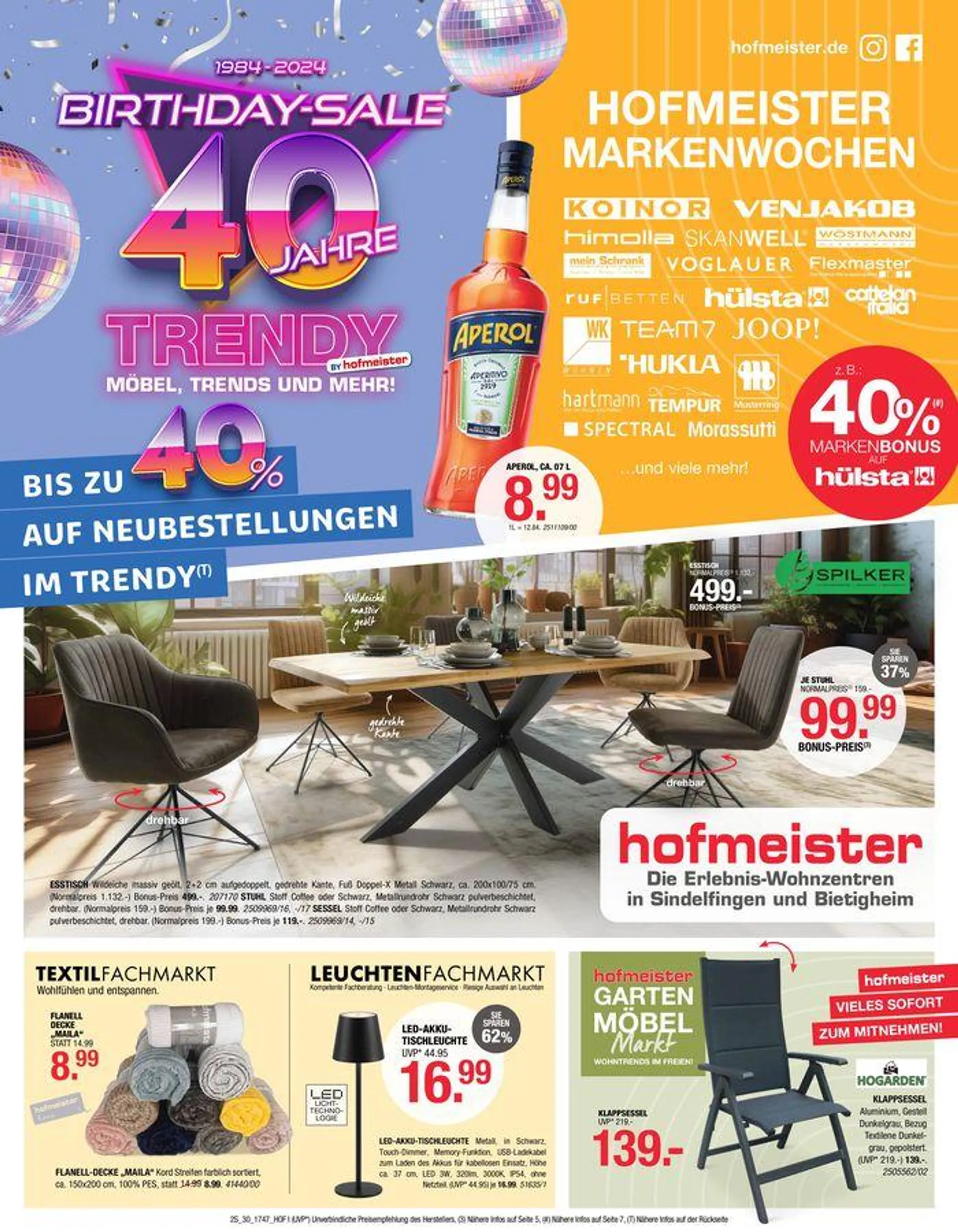 Hofmeister Markenwochen 40 Jahre Trendy - 1