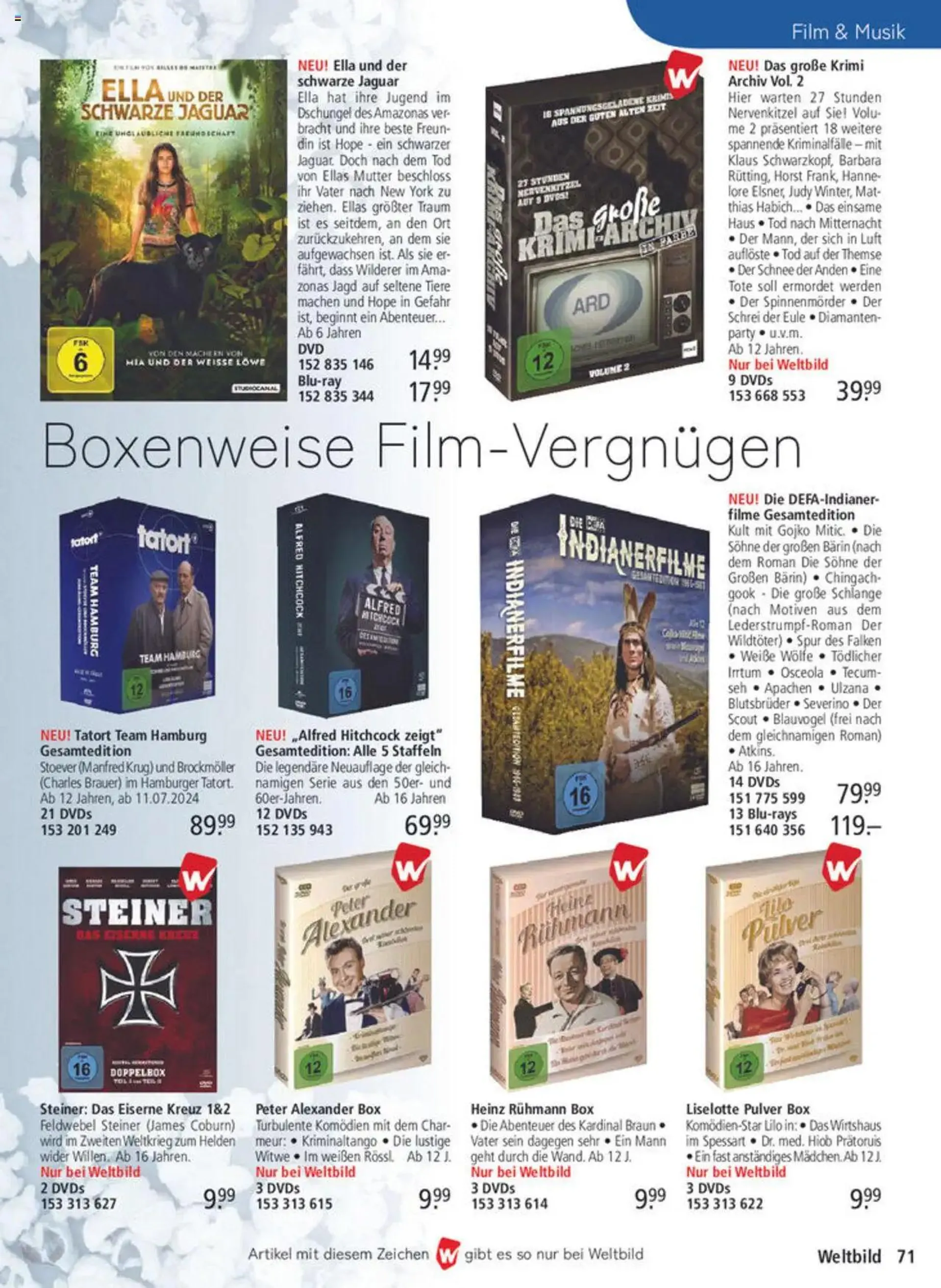 Weltbild Katalog von 11. Juli bis 31. Dezember 2024 - Prospekt seite 71