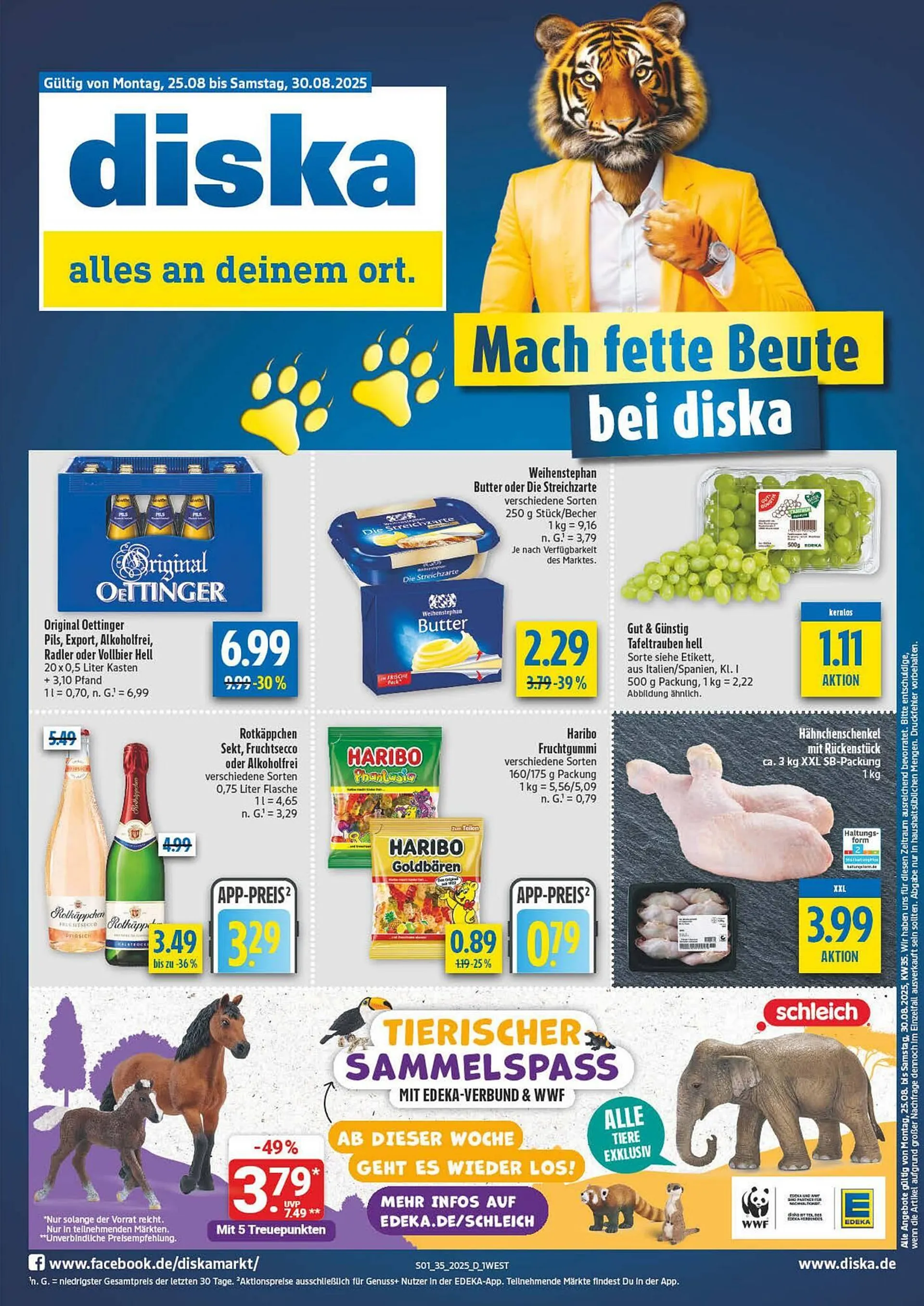 diska Prospekt von 25. August bis 30. August 2025 - Prospekt seite 1