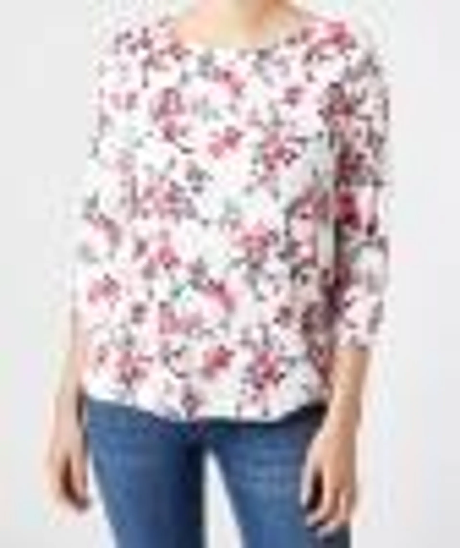 Shirt mit Blumenmuster Janina, 3/4-Arm