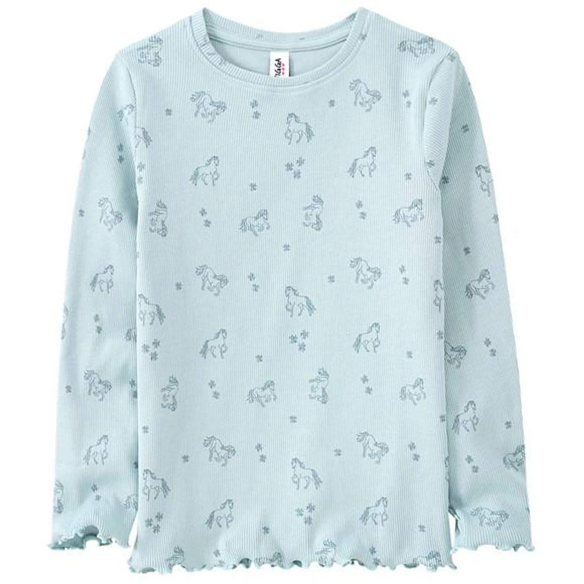 Mädchen Langarmshirt mit Allover-Print