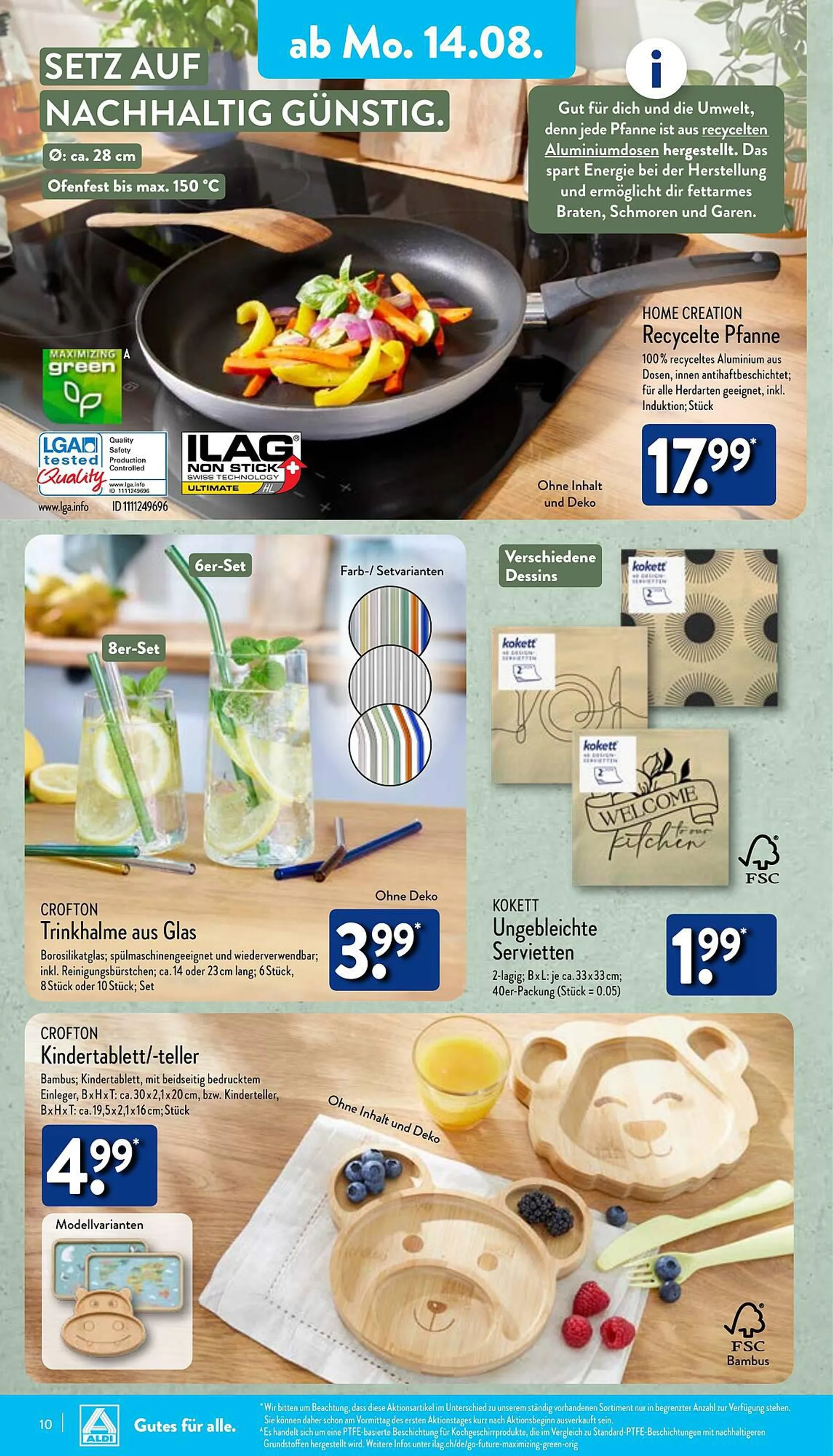 Aldi Nord Prospekt von 14. August bis 19. August 2023 - Prospekt seite 10