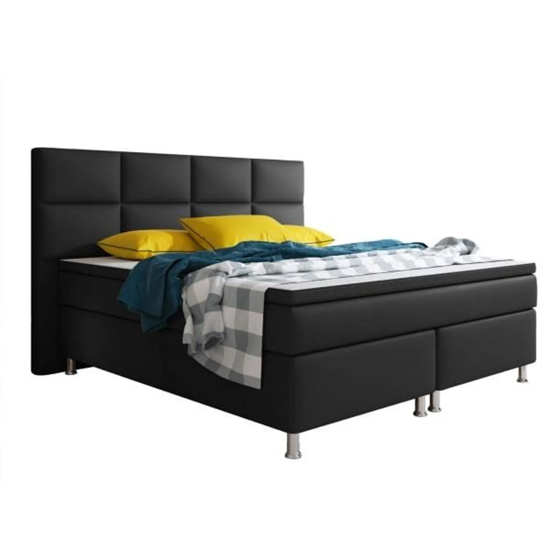 Boxspringbett Miami 180 x 200 cm schwarz