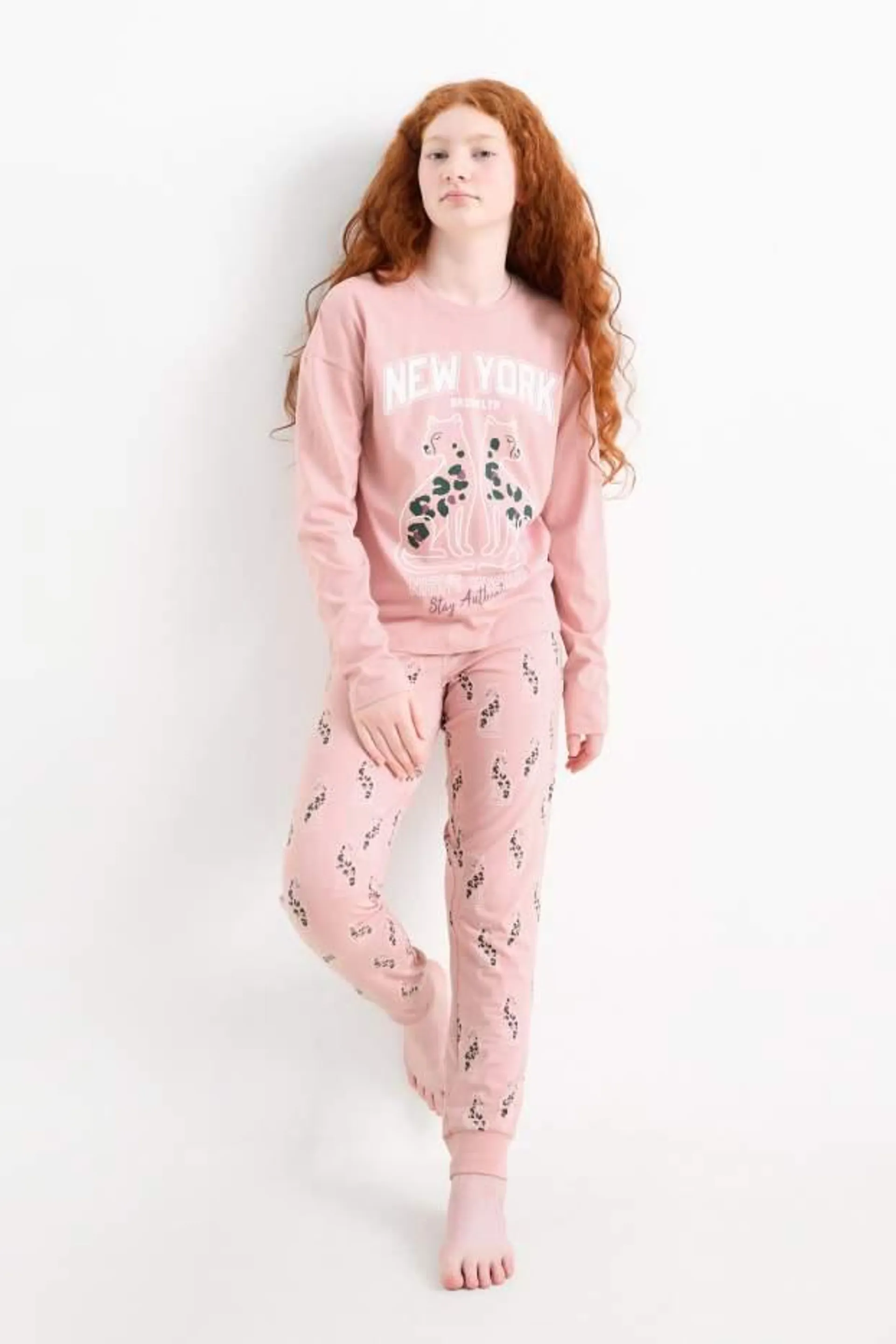 Multipack of 2 - leopard - pyjamas - 4 piece