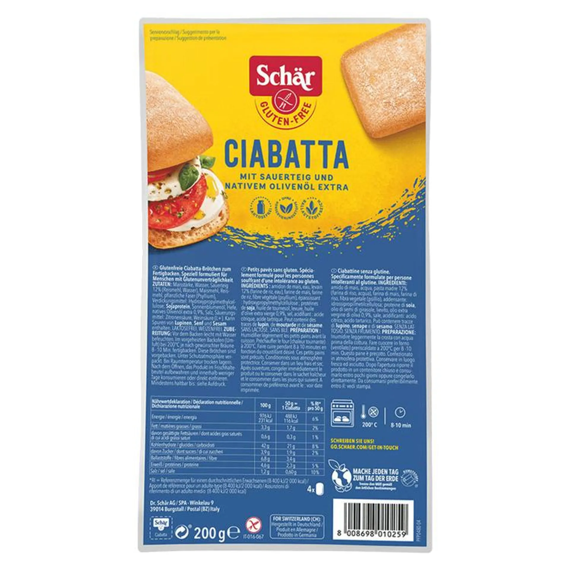 Schär - Ciabatta glutenfrei, 200g