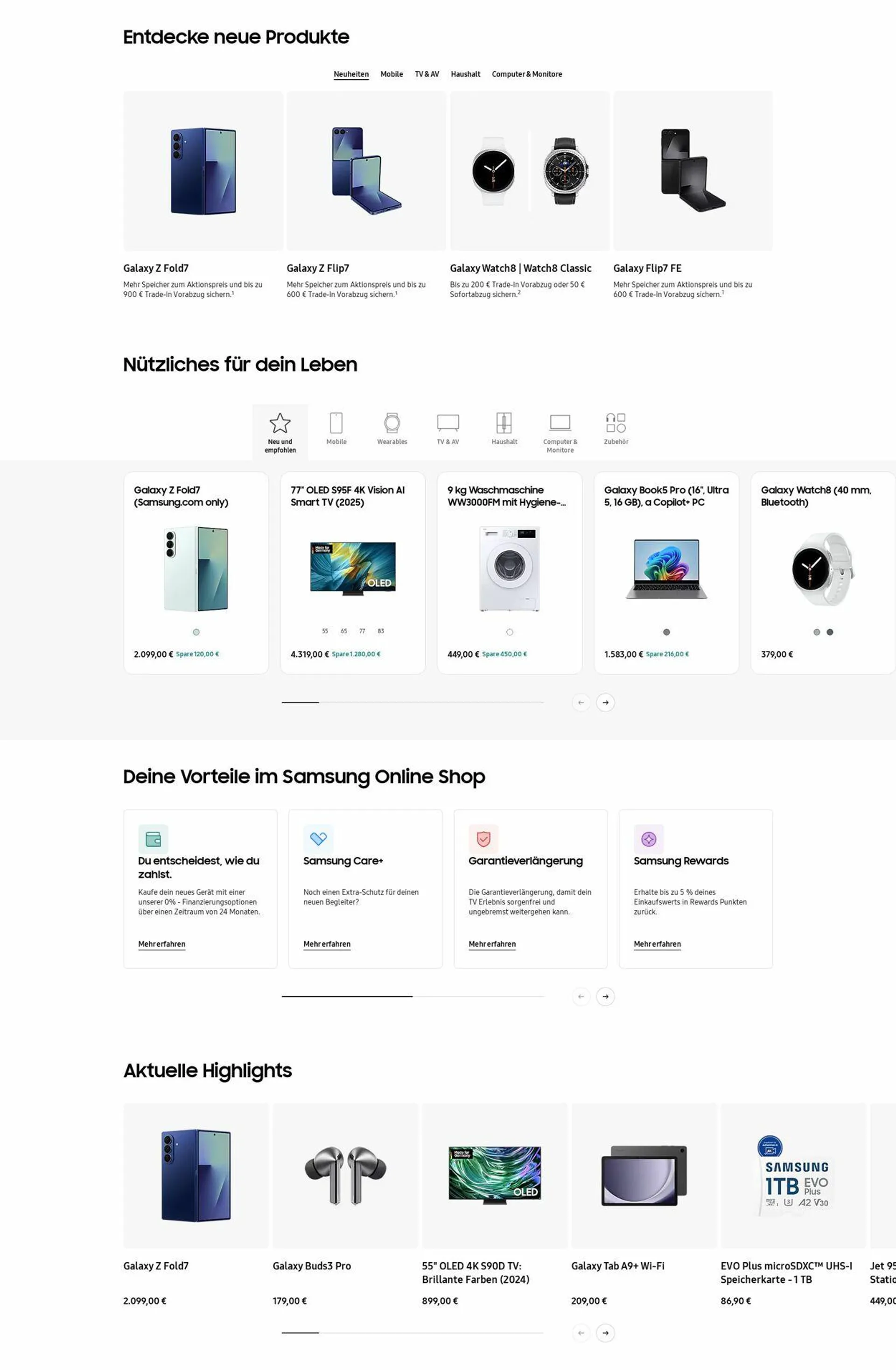 Samsung Aktueller Prospekt von 21. Juli bis 30. Juli 2025 - Prospekt seite 1