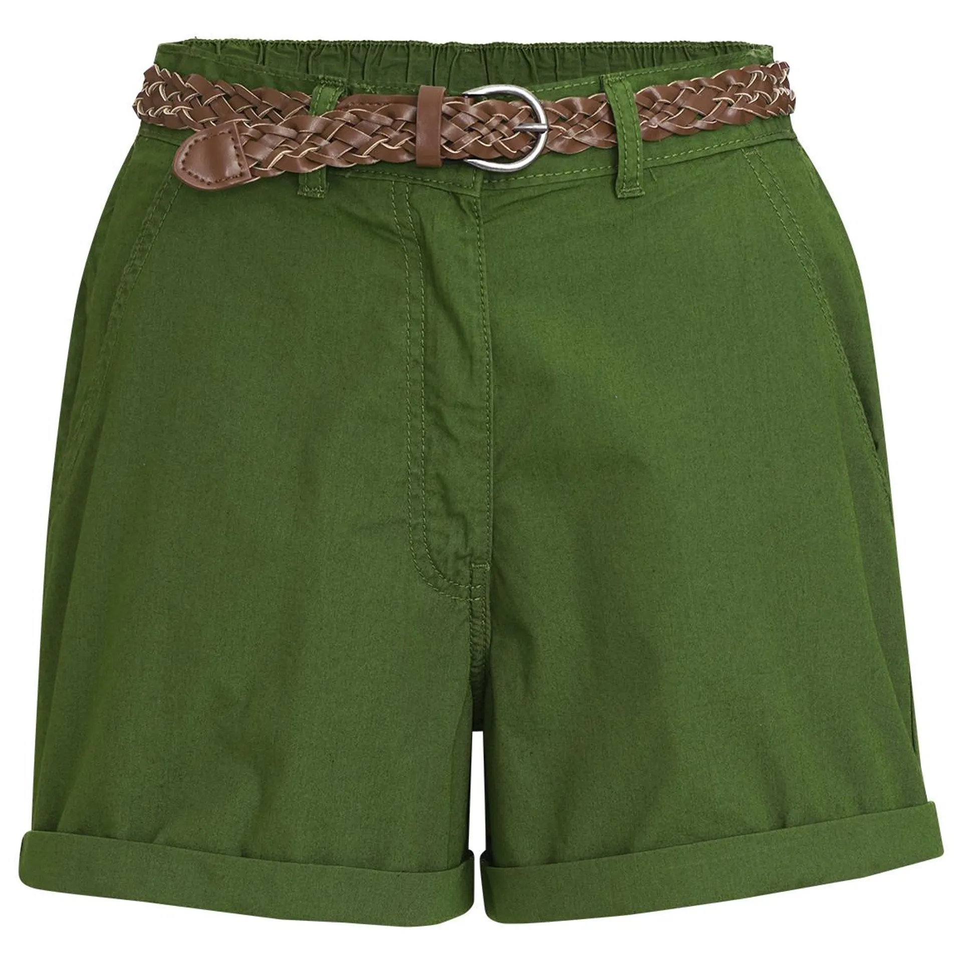 Damen Chinoshorts mit Gürtel