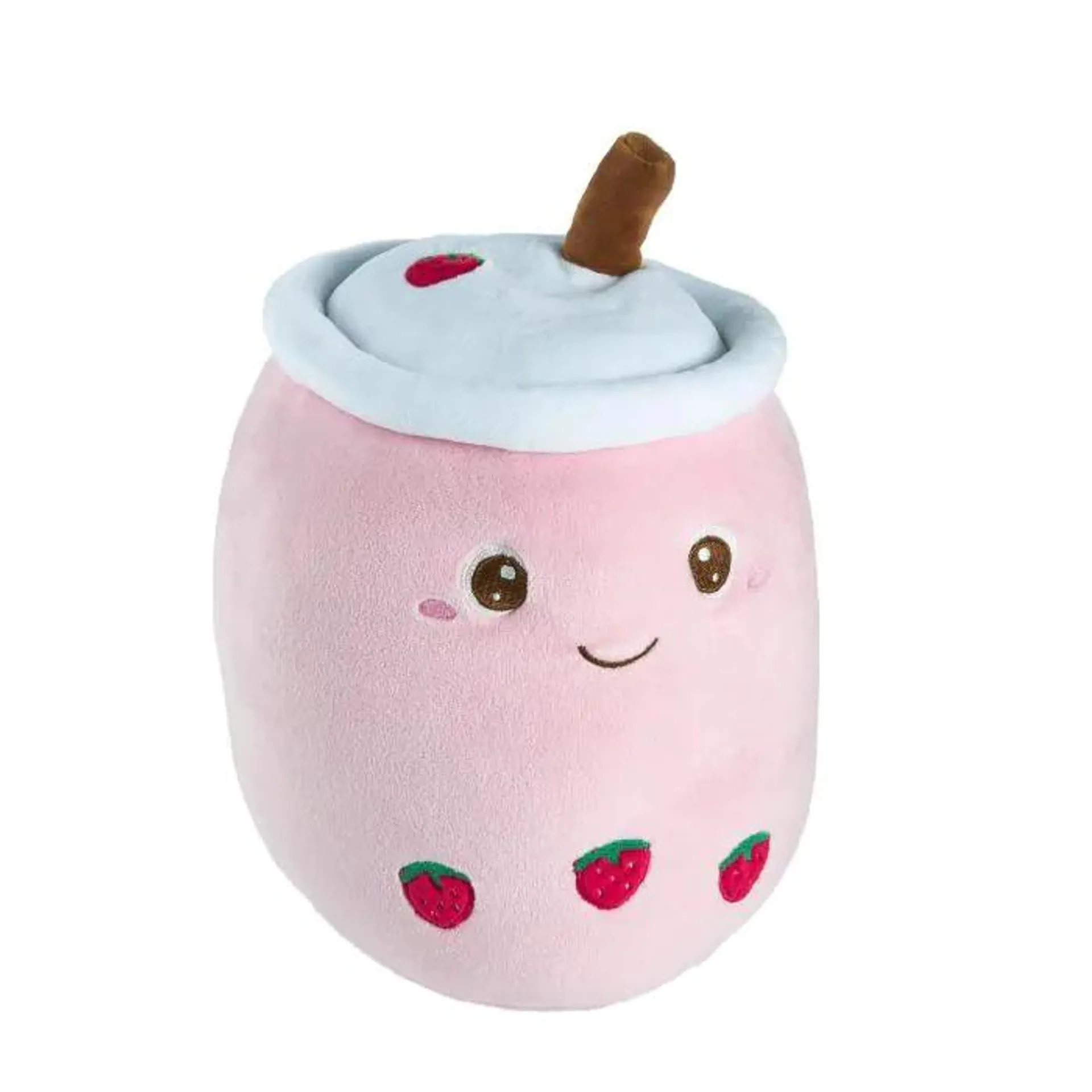 Kuscheltier Bubble Tea, Erdbeere, 25 cm