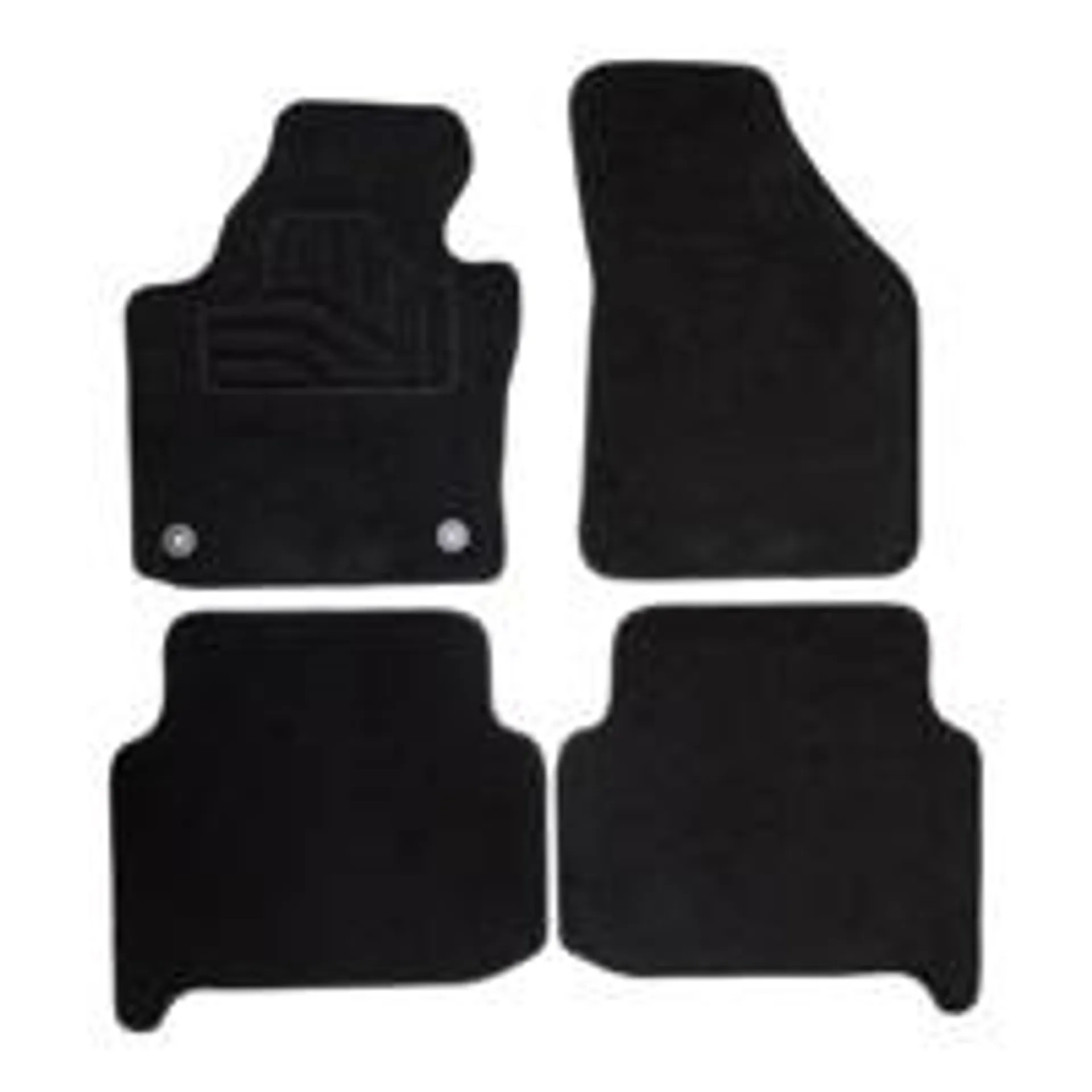 Norauto Passform Autoteppich im 4-teiligen Komplettset, Auto Textil Fußmatten für Opel Astra H Baujahr 01/04 - 05/09, schwarz