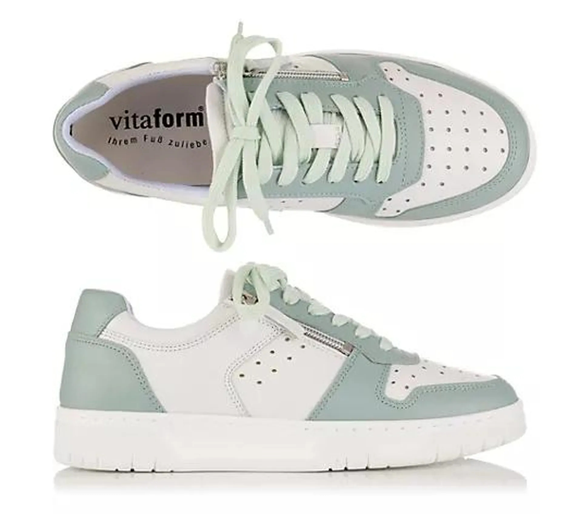 VITAFORM Damen- Sneaker Nappaleder Reißverschluss Sohle Marla