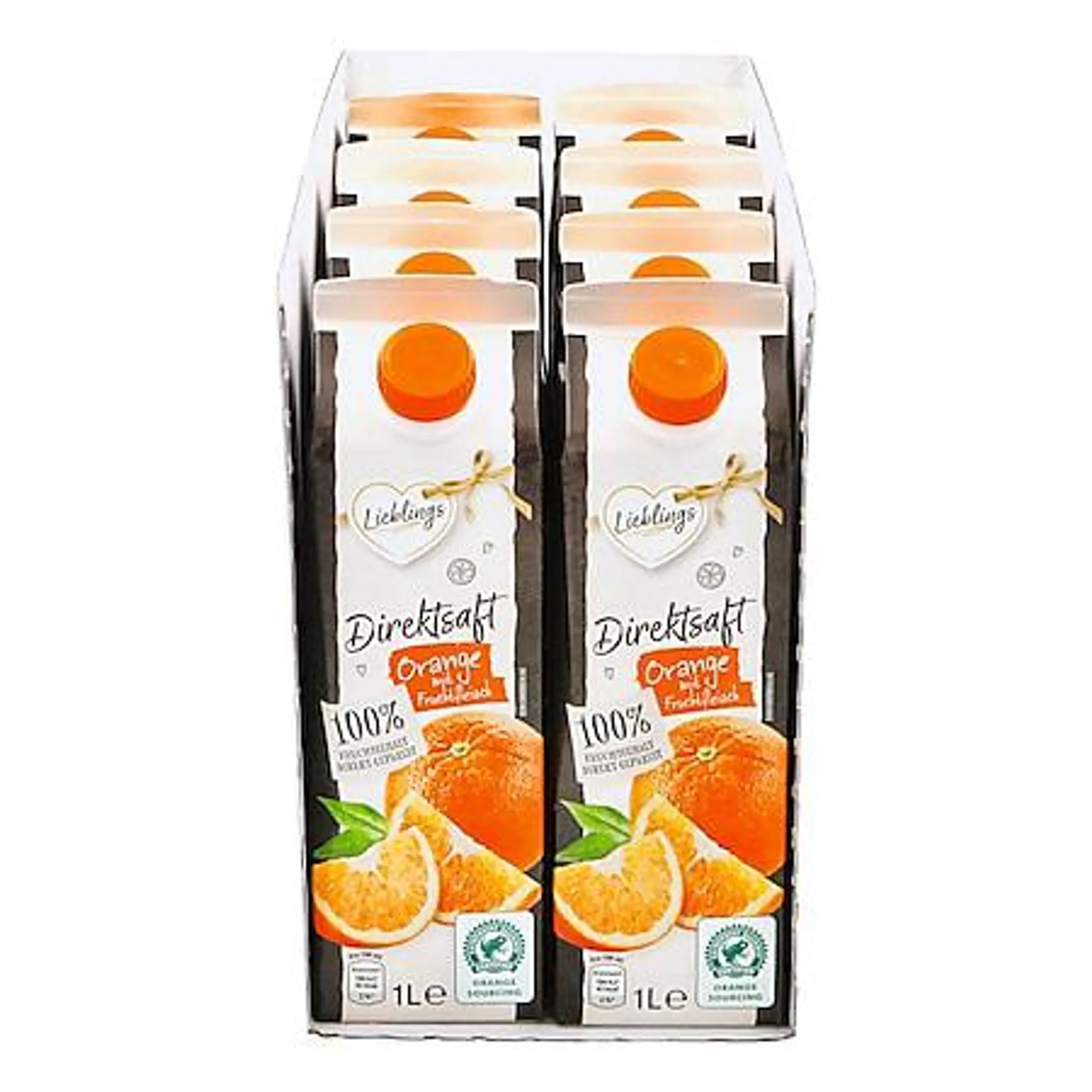 Lieblings Orangendirektsaft 1 Liter, 8er Pack