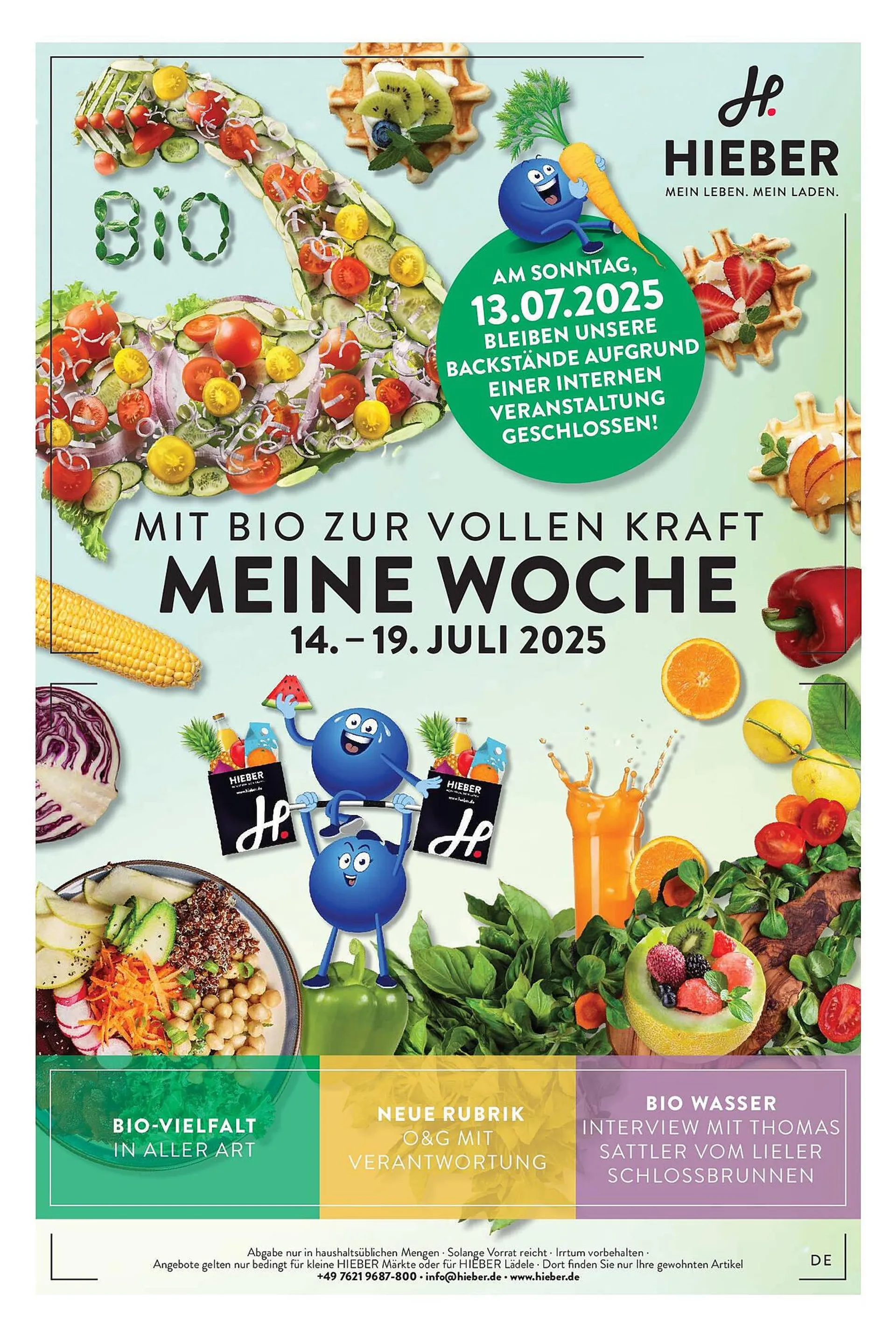 Hieber's Frische Center Prospekt von 13. Juli bis 19. Juli 2025 - Prospekt seite 1