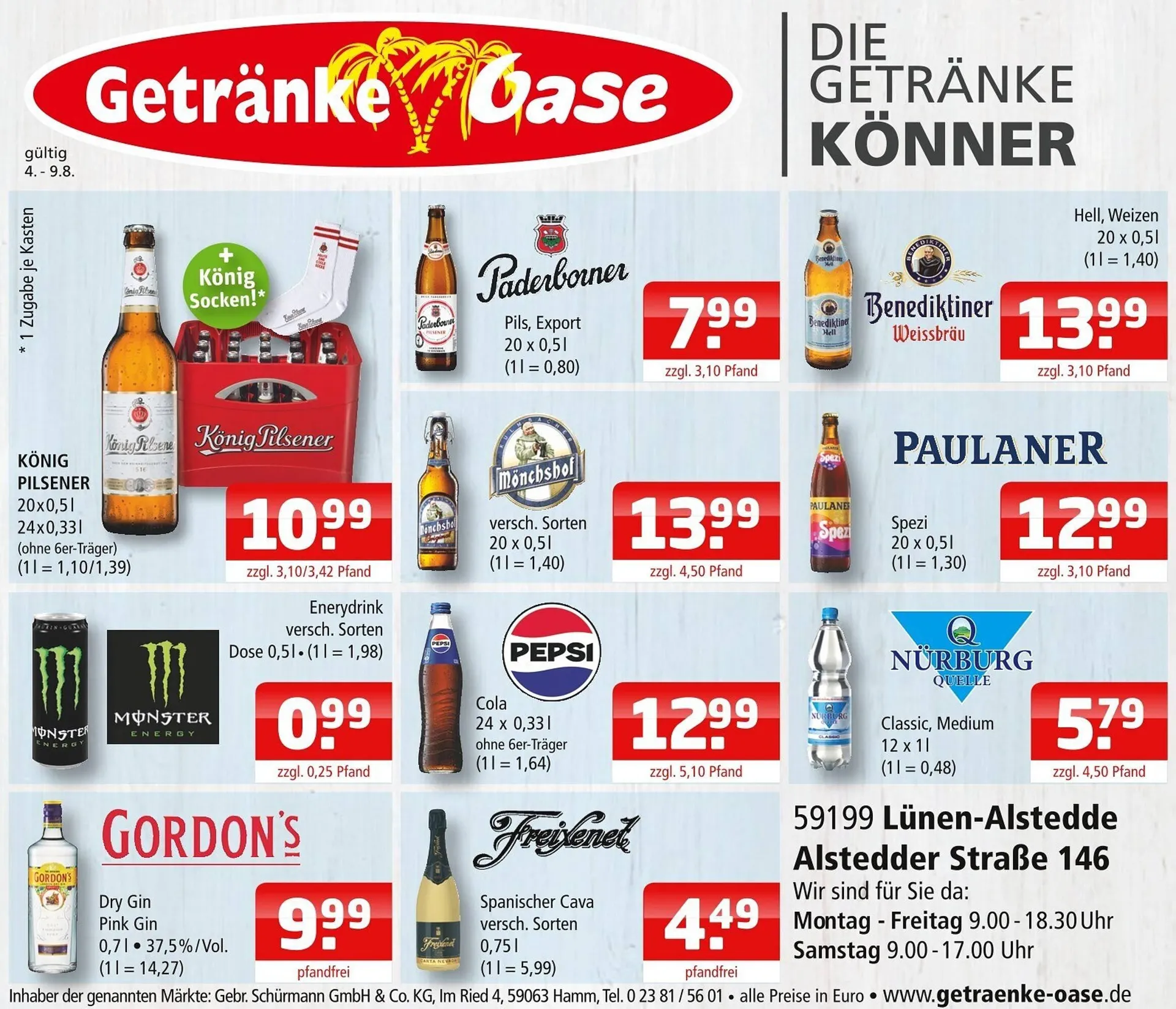 Getränke Oase Prospekt von 4. August bis 9. August 2025 - Prospekt seite 1