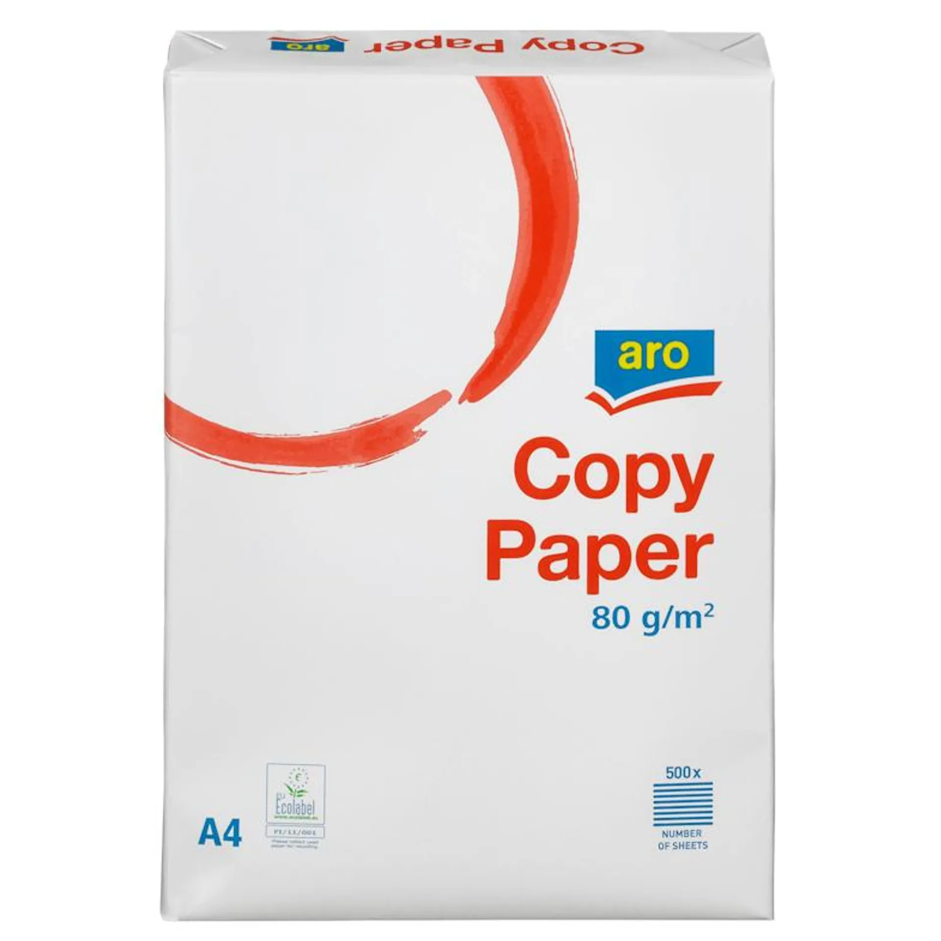 aro DIN A4 Kopierpapier, 80 g/m², weiß, 5 x 500 Blatt