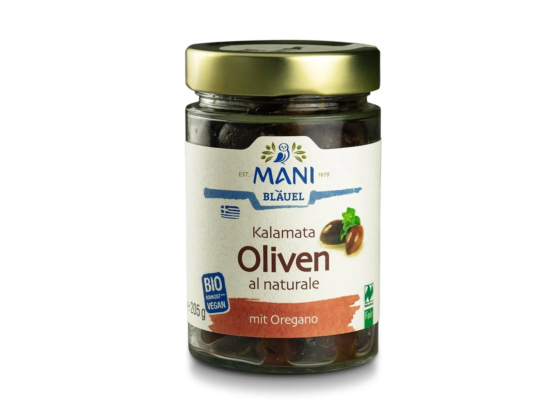 Mani Bläuel Kalamata Oliven al naturale 205g