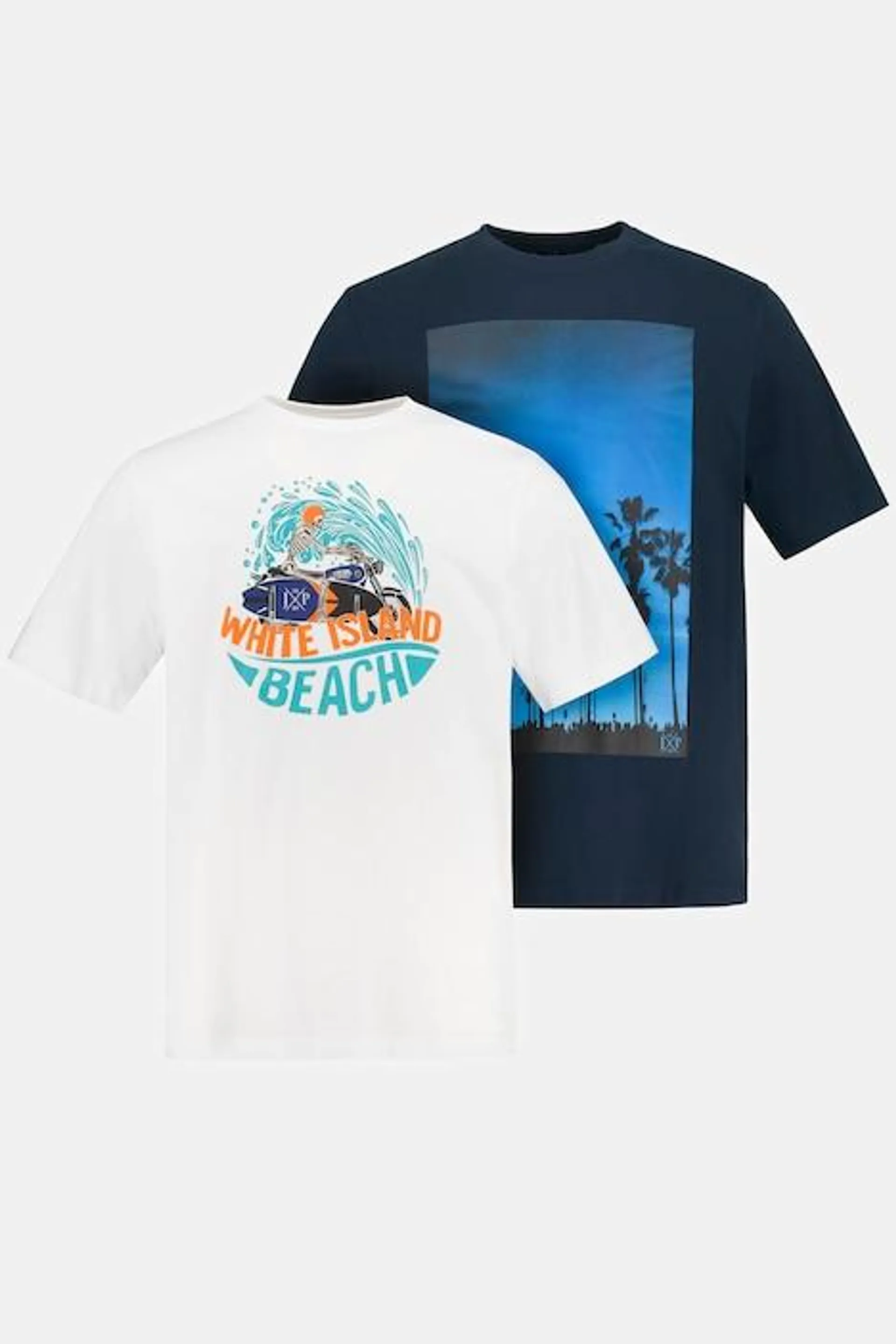 T-Shirts, 2er-Pack, Rundhals, Surf Print