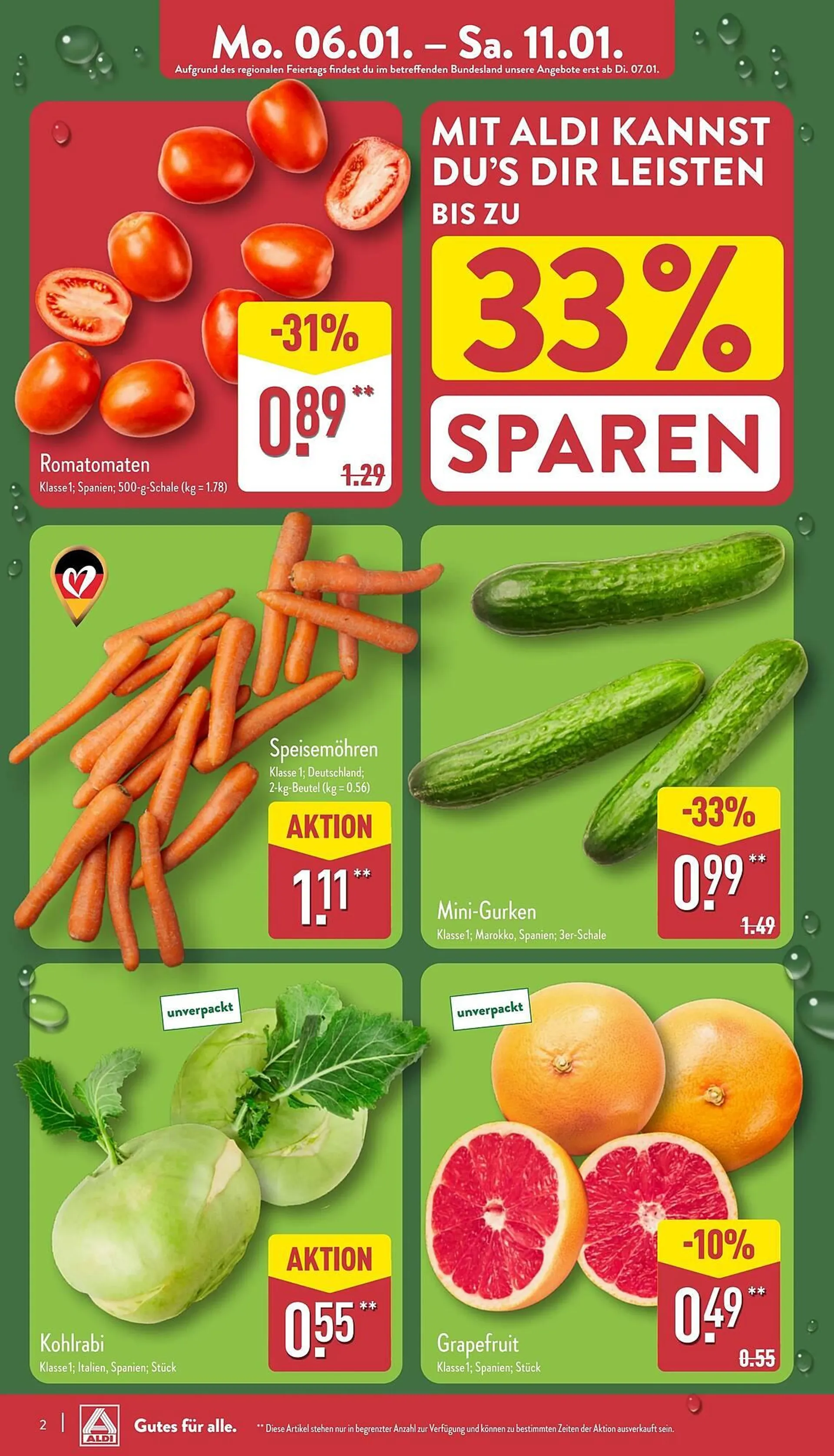 Aldi Nord Prospekt von 6. Januar bis 12. Januar 2025 - Prospekt seite 2