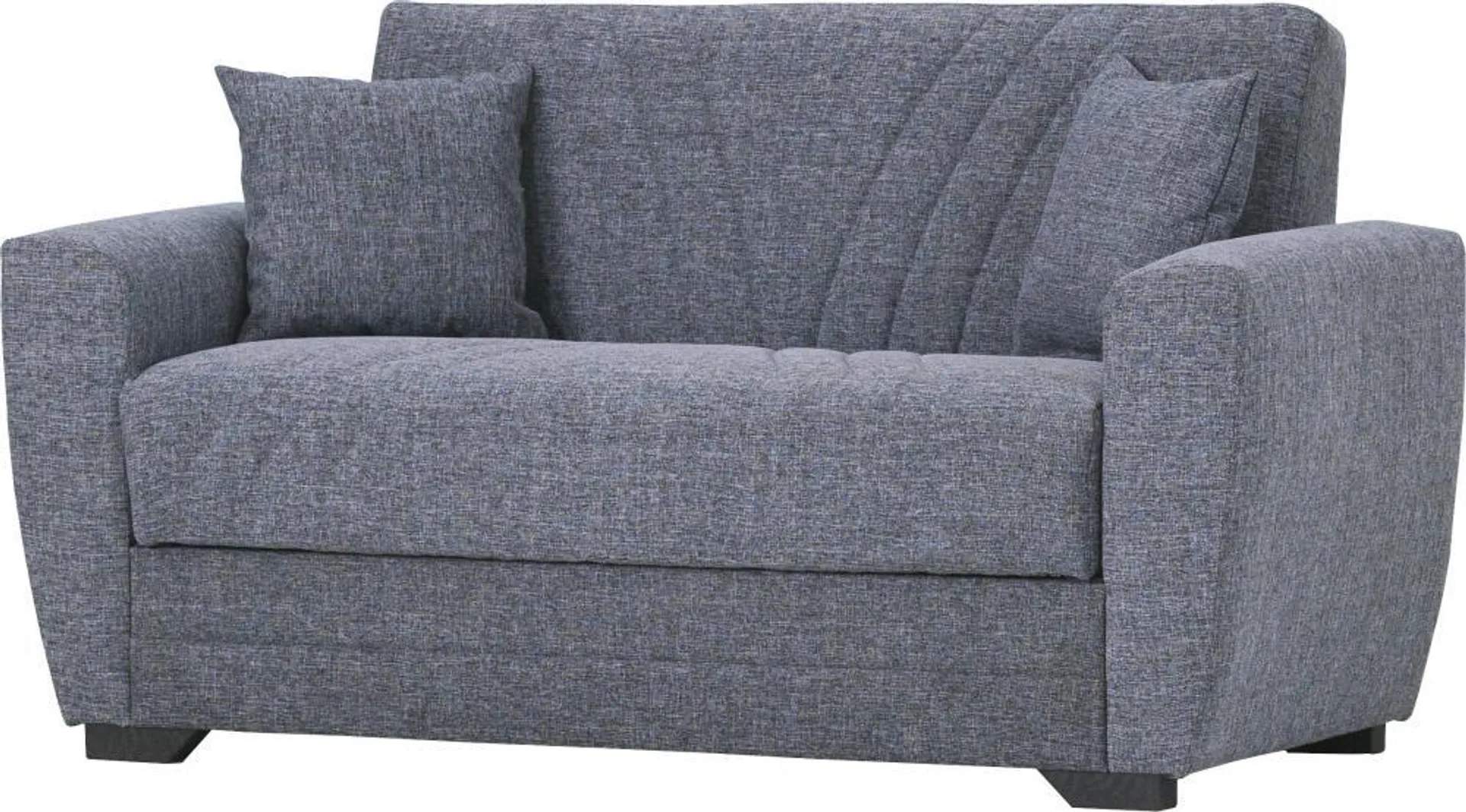 2-Sitzer Schlafsofa mit Bettkasten und Federkern 155 cm breit Grau ALANYA