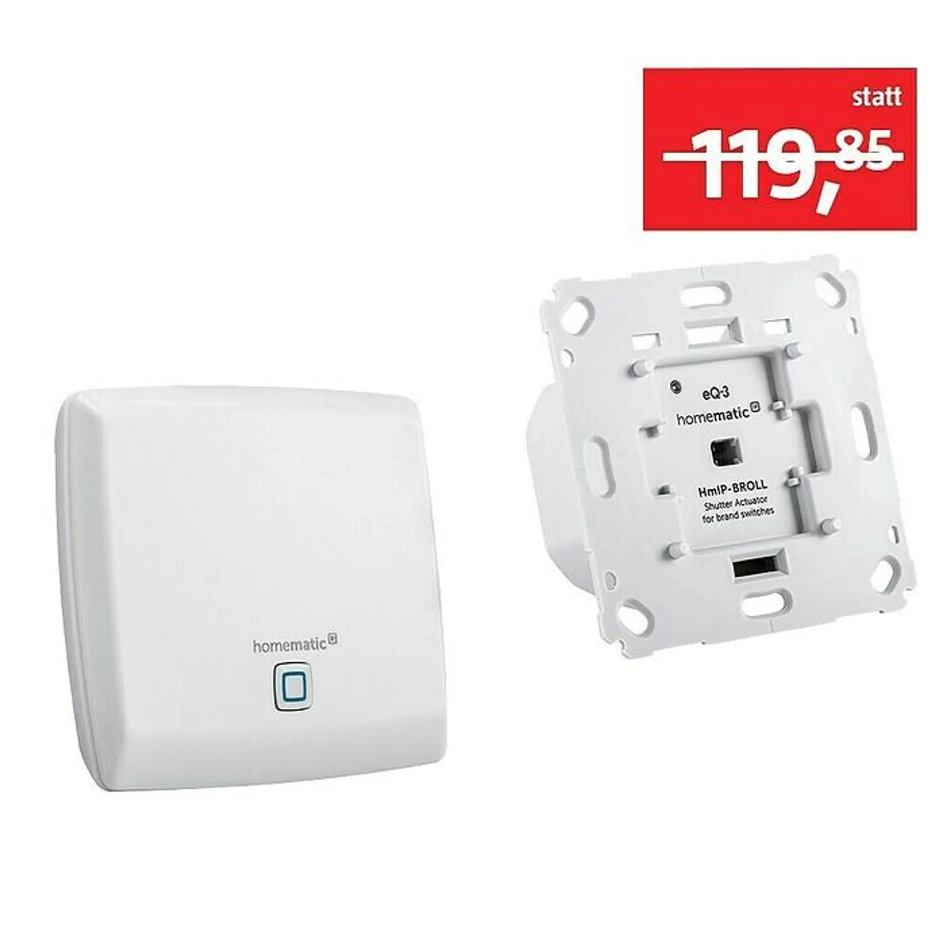 Homematic IP Set Rollladenaktor HmIP-BROLL-2 & Access Point HmIP-HAP