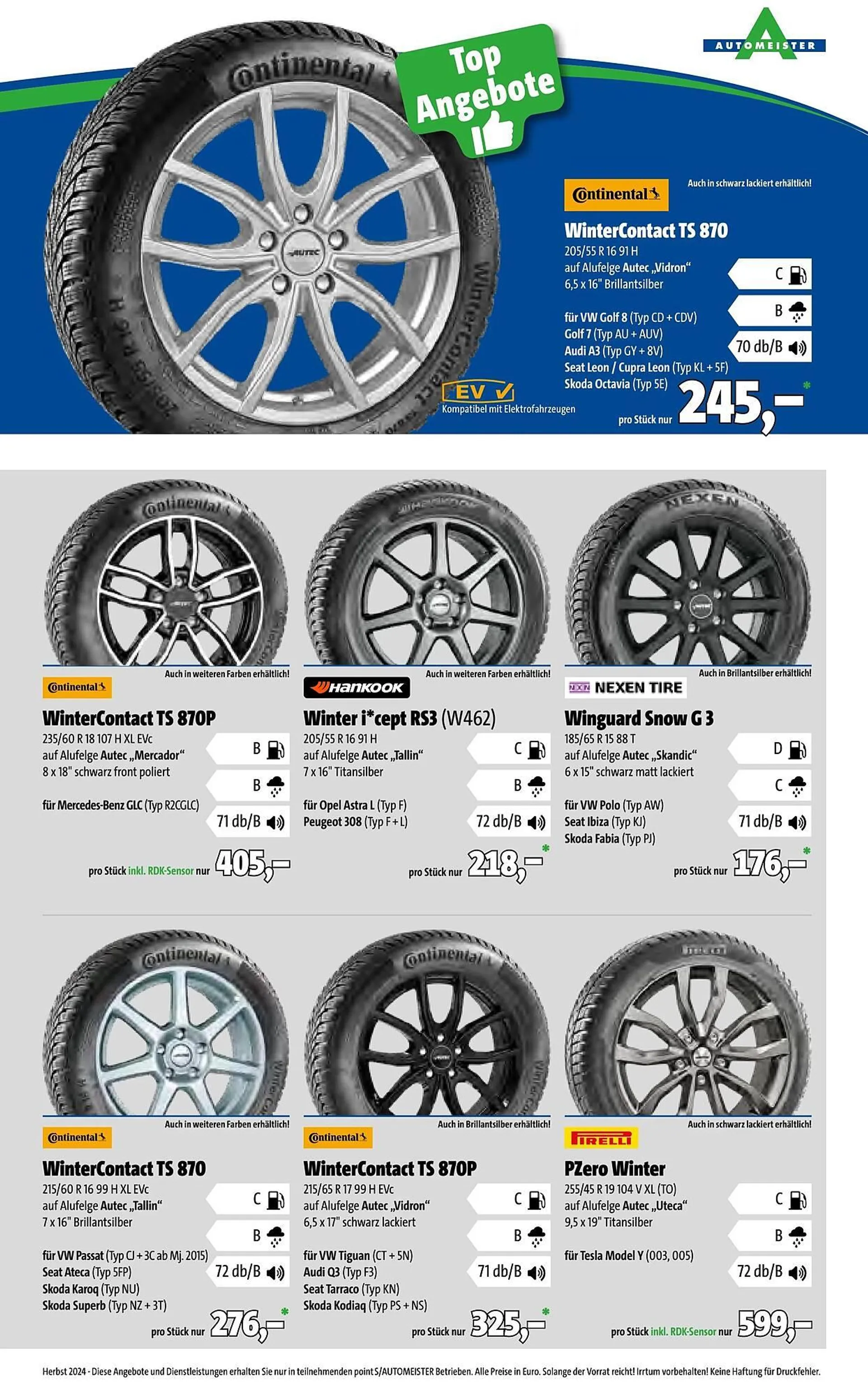 Automeister Prospekt von 20. September bis 1. Dezember 2024 - Prospekt seite 9