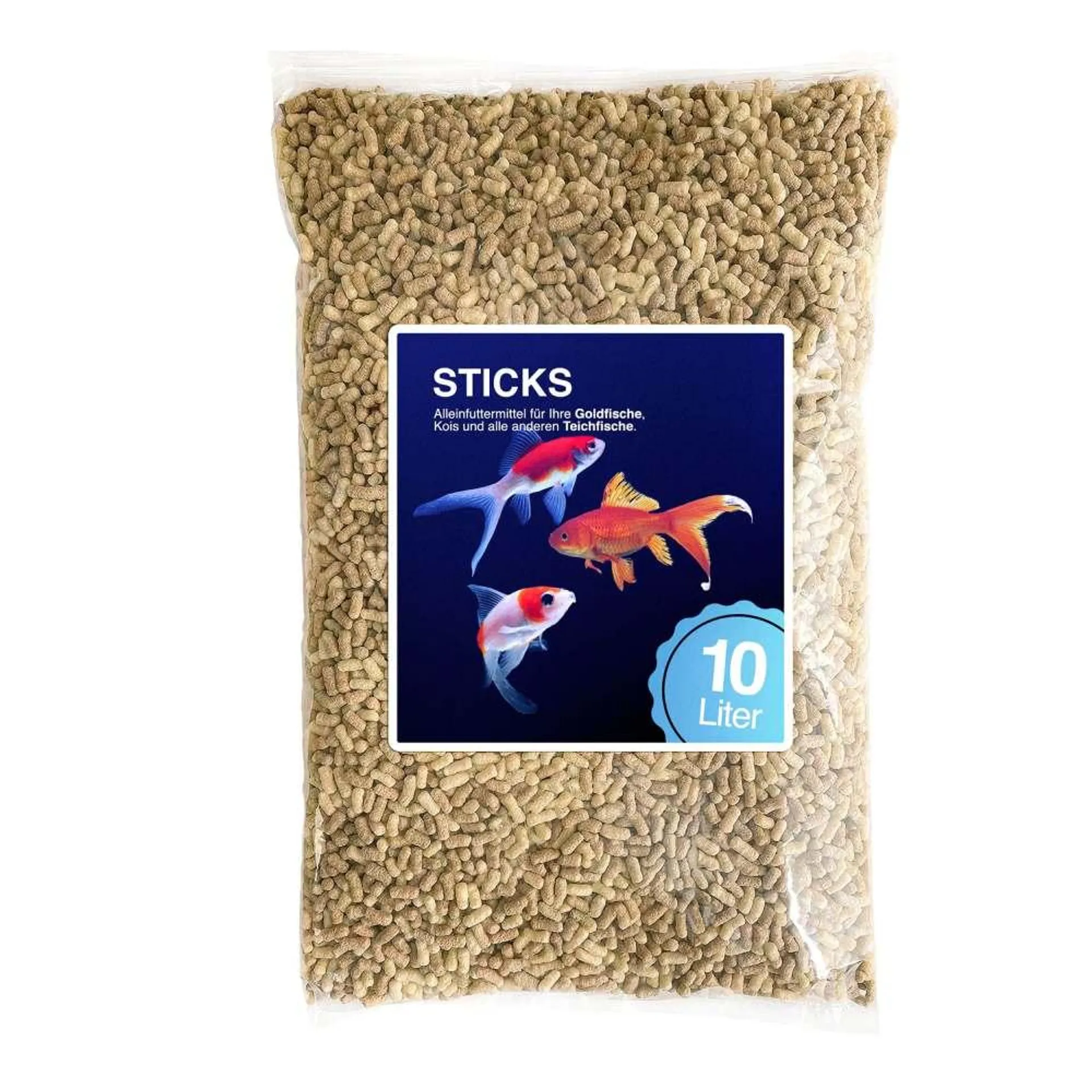 Teichsticks Premium Fischfutter einfarbig 10 Liter