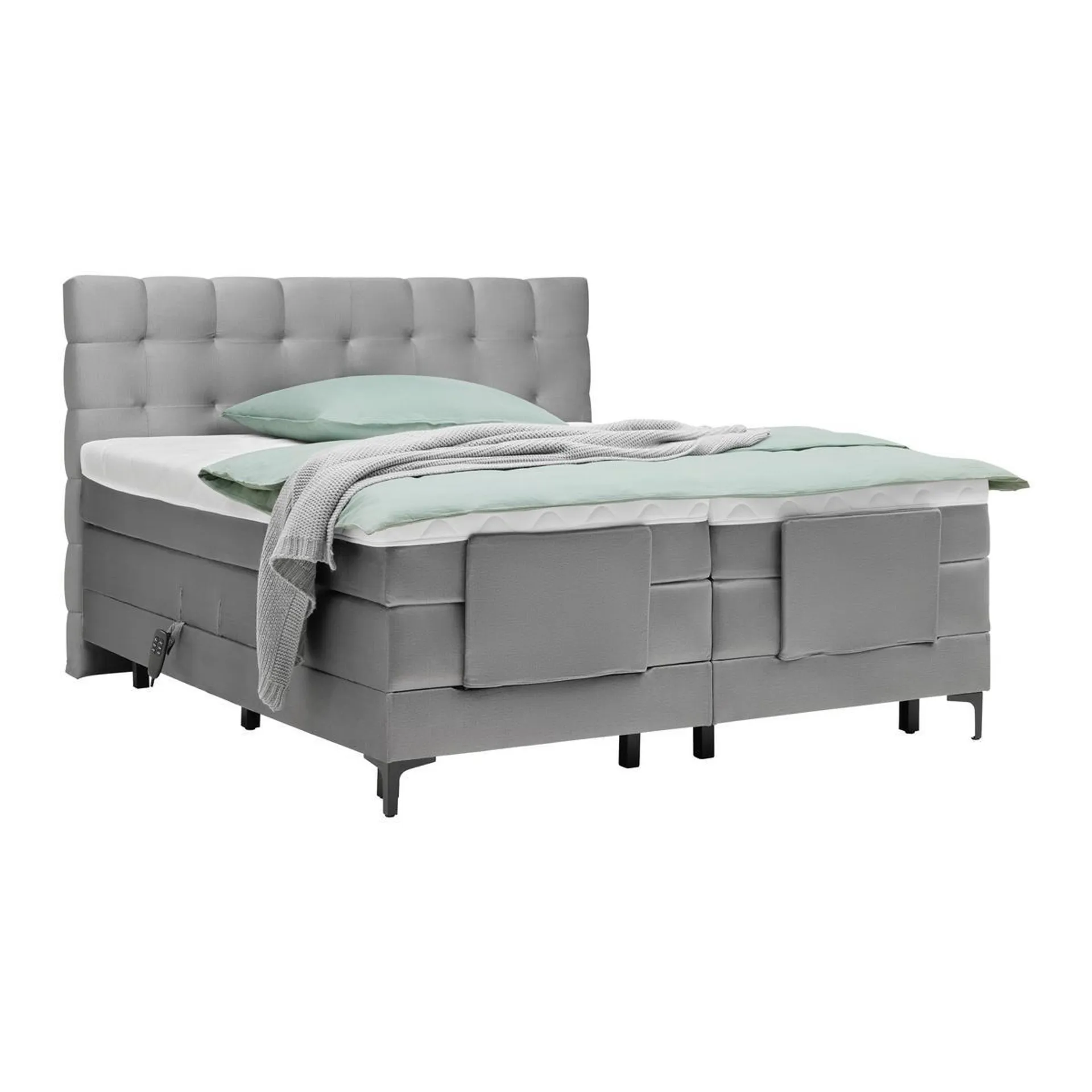 Boxspringbett Falcon in Grau ca. 180x200cm