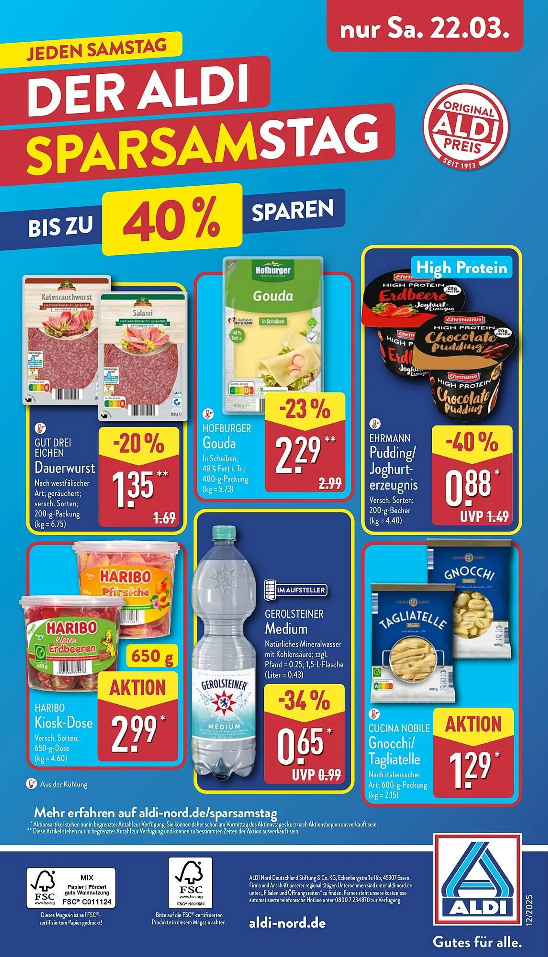 Aldi Nord Prospekt von 17. März bis 22. März 2025 - Prospekt seite 38