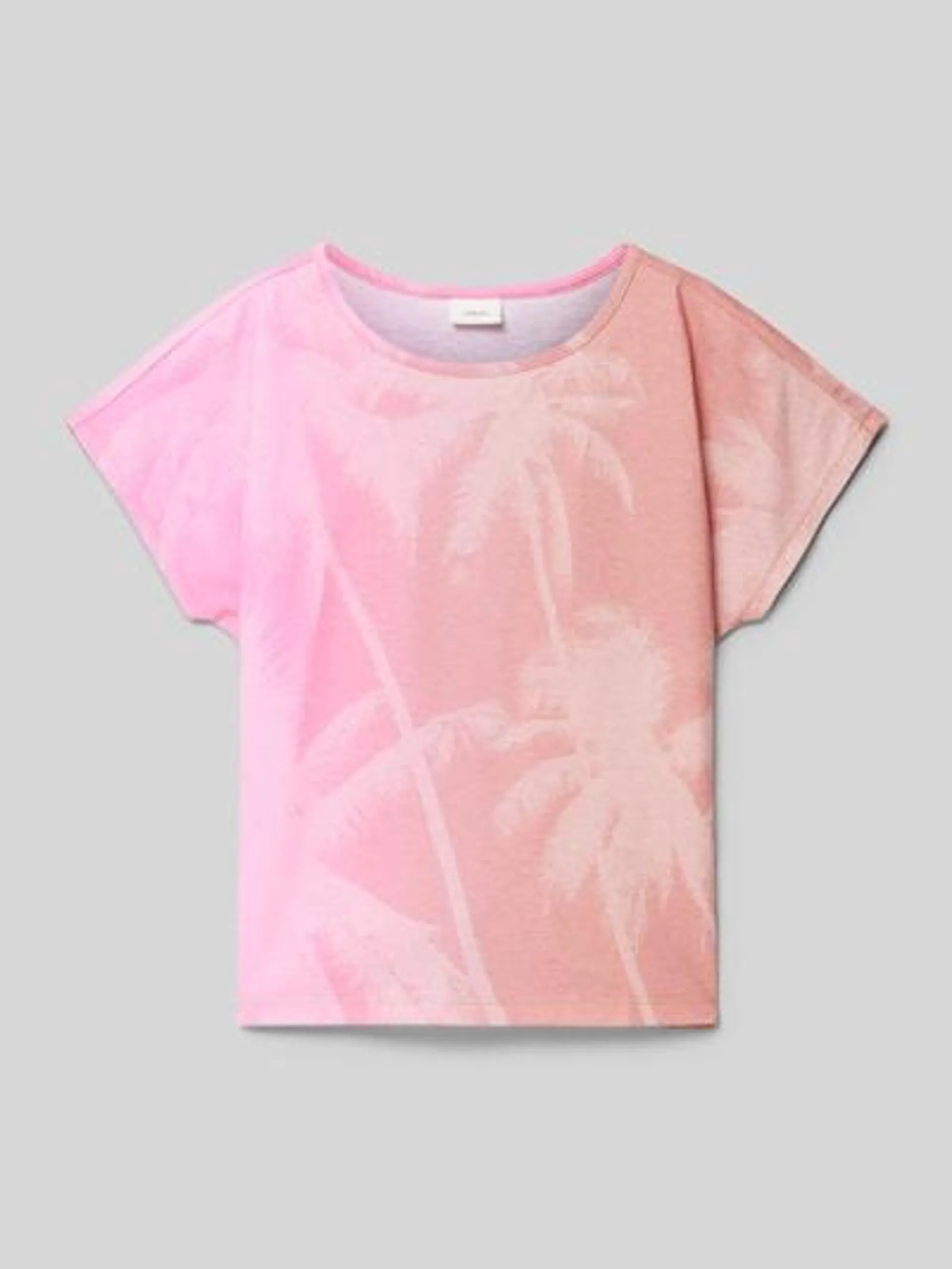 T-Shirt mit Allover-Print in terra