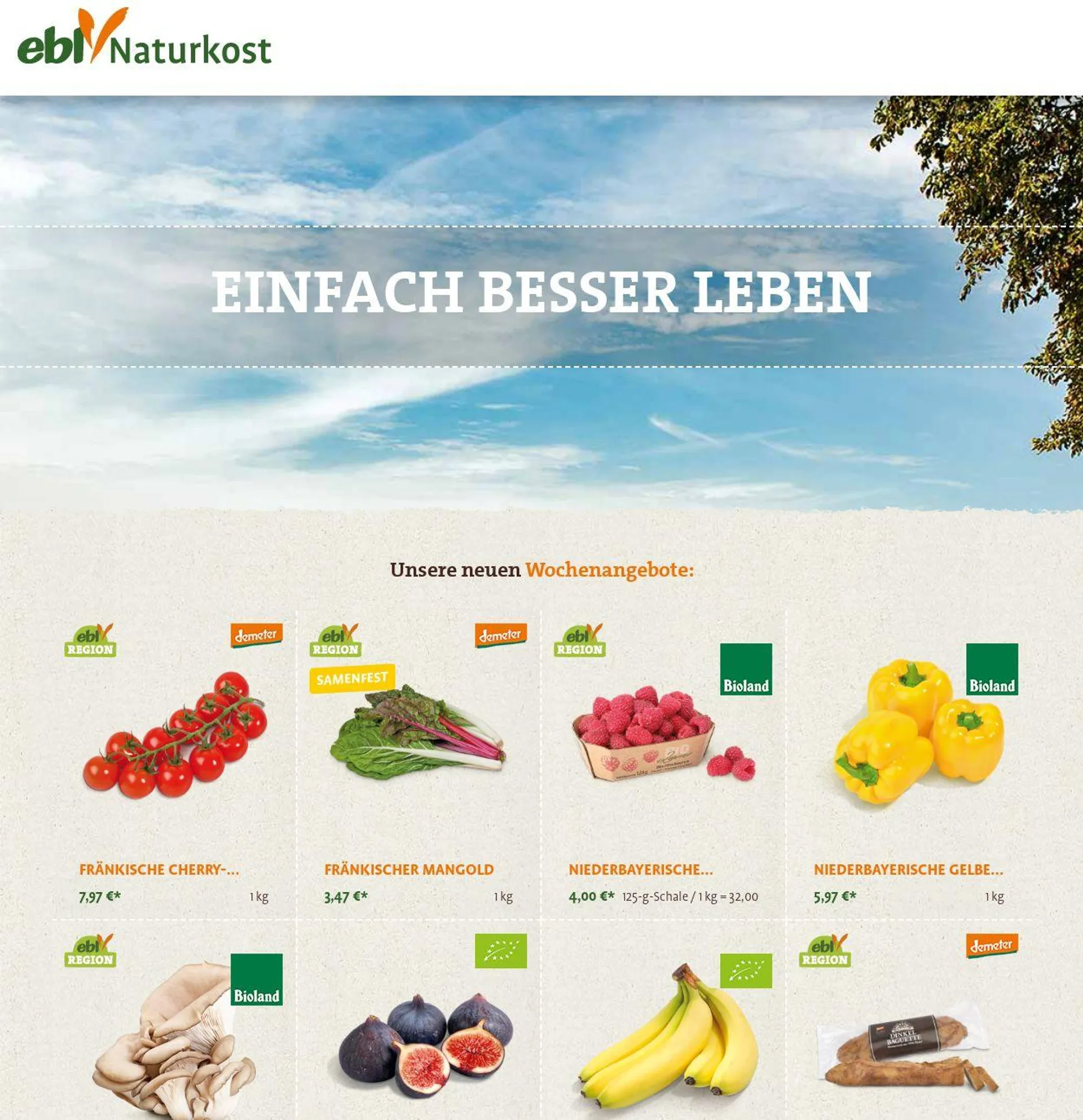 ebl Naturkos von 18. August bis 27. August 2025 - Prospekt seite 1