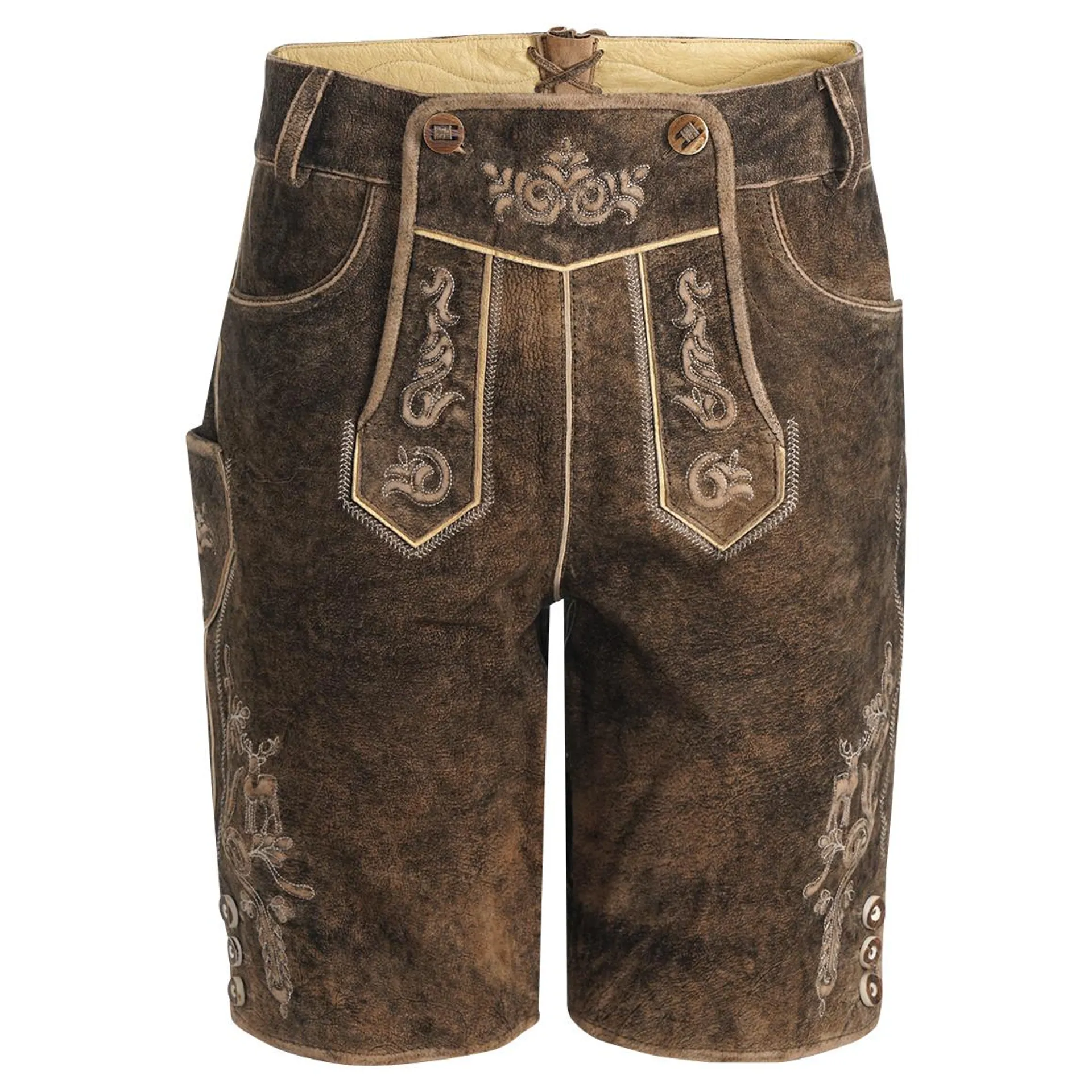 Herren Lederhose mit Stickereien