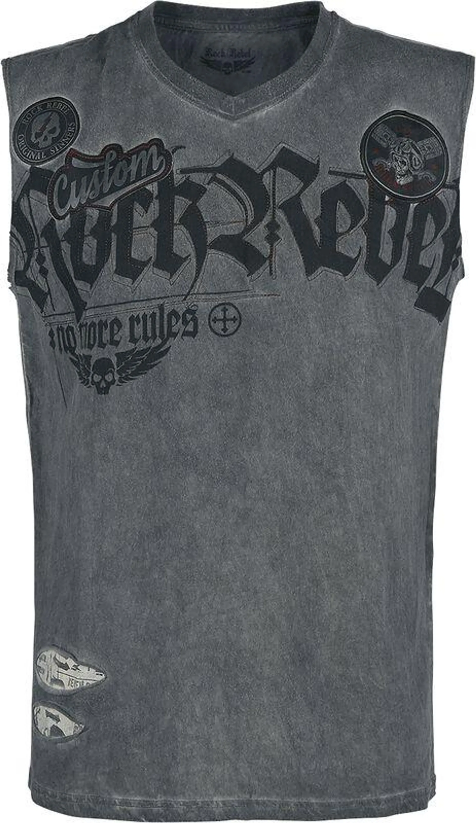 Tank-Top grau von Rock Rebel by EMP