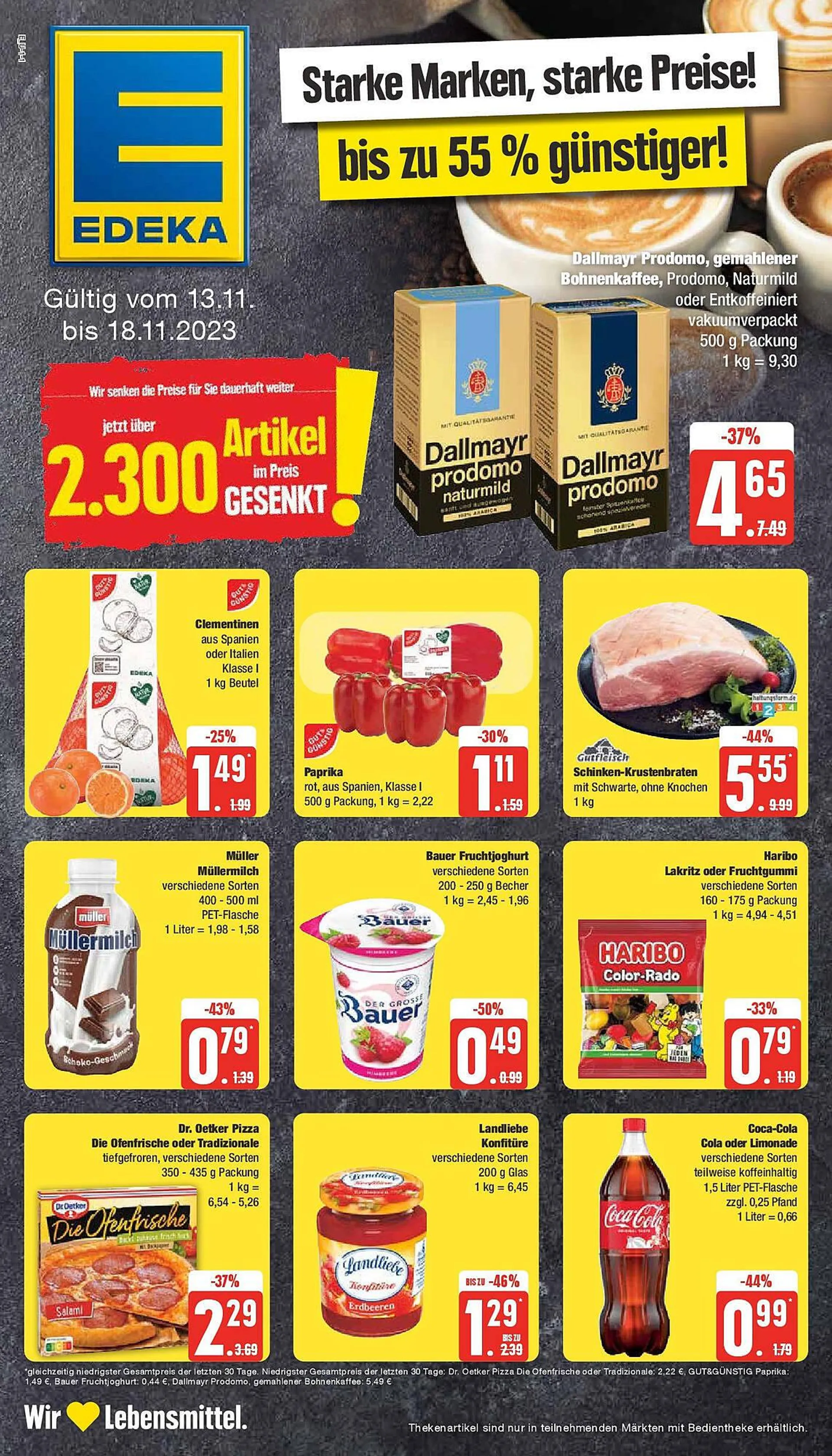 EDEKA Prospekt von 15. November bis 15. November 2023 - Prospekt seite 1