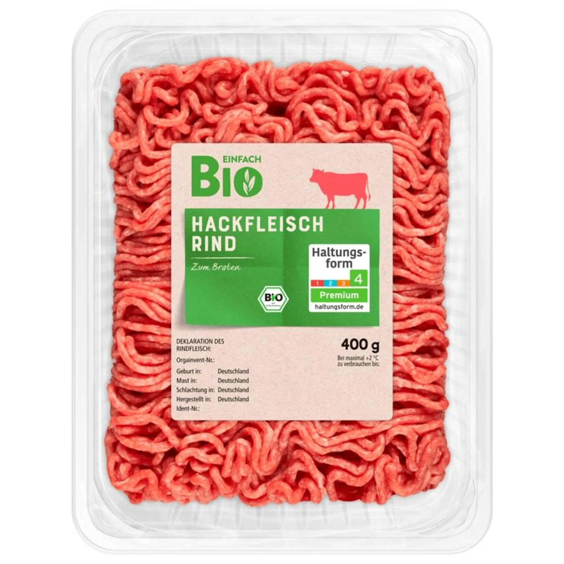 Einfach Bio Rinder-Hackfleisch 400g