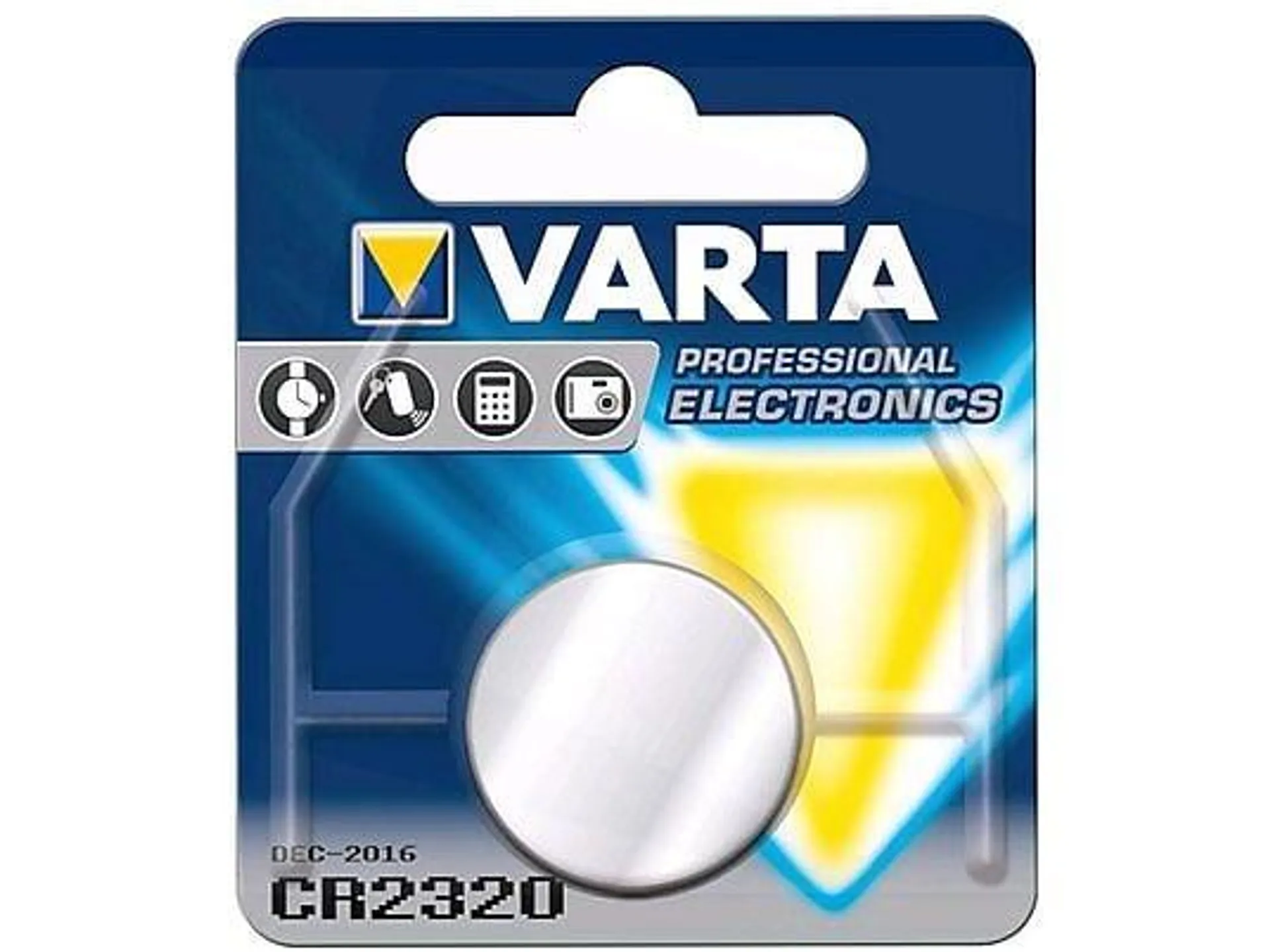 VARTA Lithium Knopfzelle CR2320 Reloj Knopfzelle, 3 Volt, 135 Milliampere-Stunden