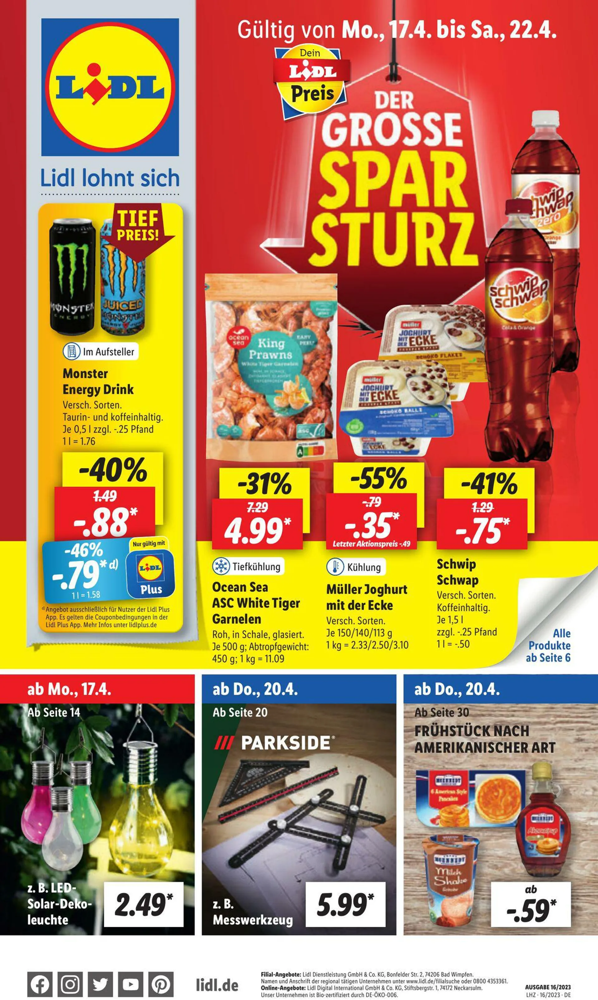 Lidl Aktueller Prospekt gültig bis 22. April 2023